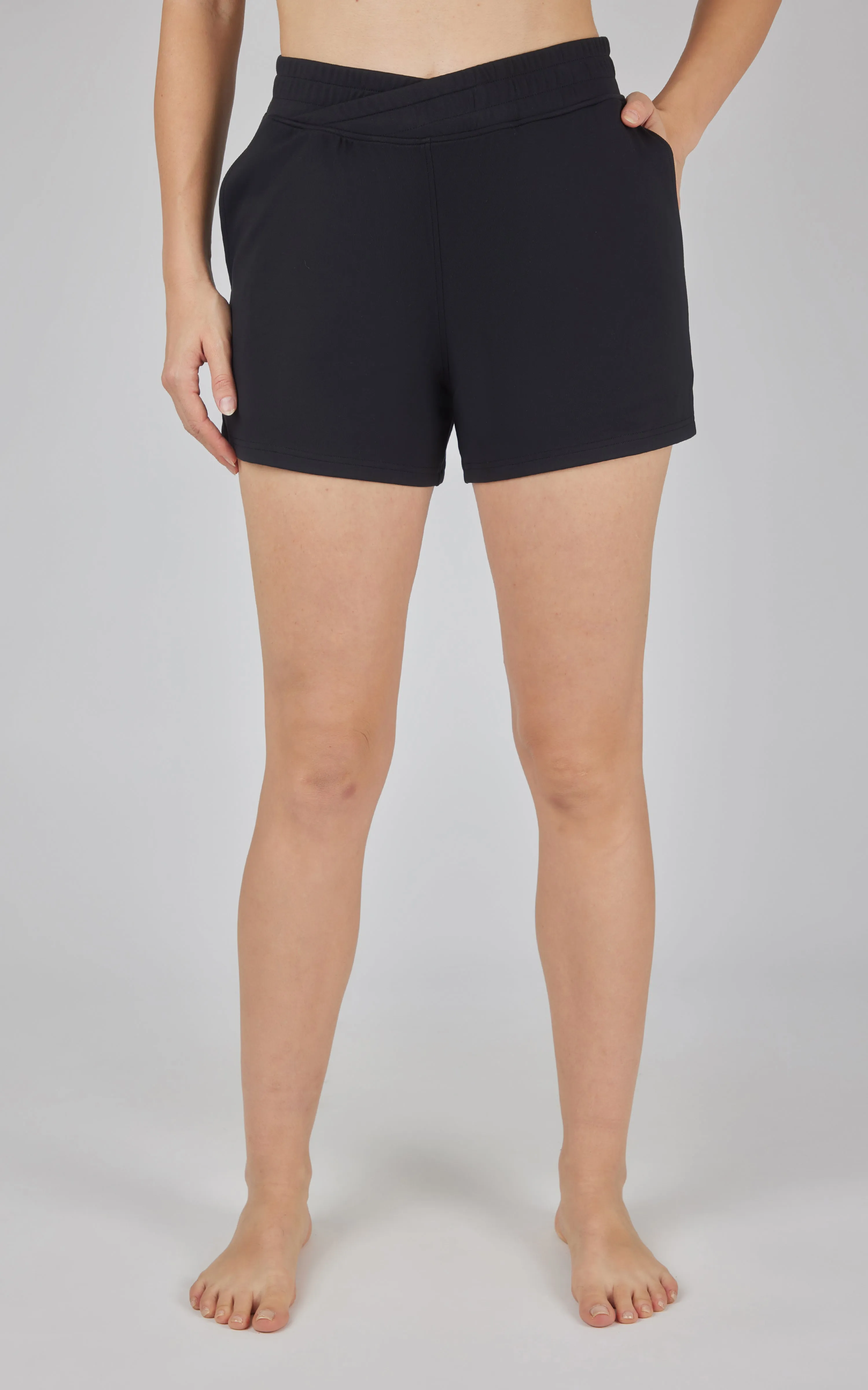 Lux Crossover Waistband 4" Side Pocket Short sold by 90 Degree By Reflex