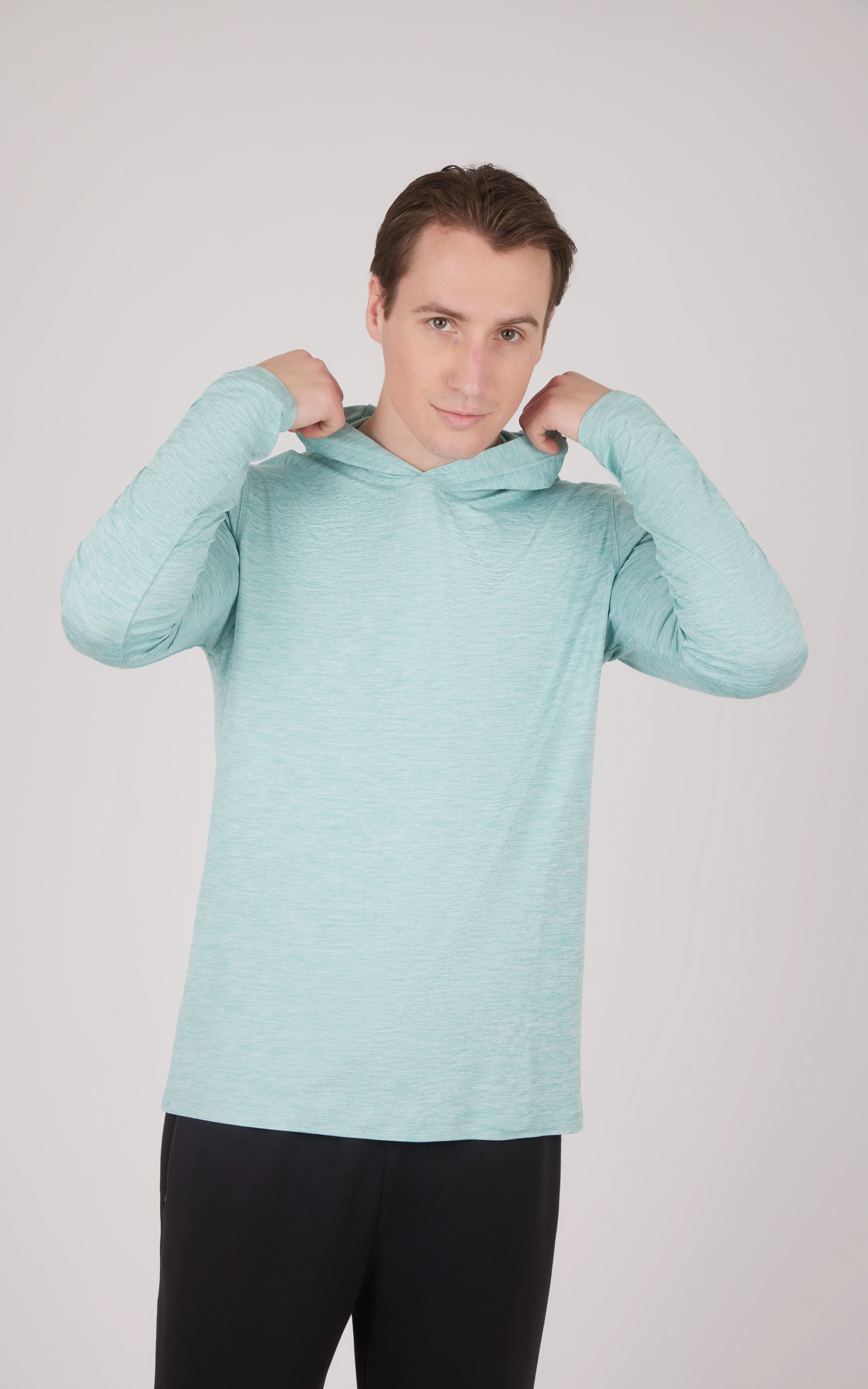 Men's Cationic Long Sleeve Hooded Shirt sold by 90 Degree By Reflex product image thumbnail 2