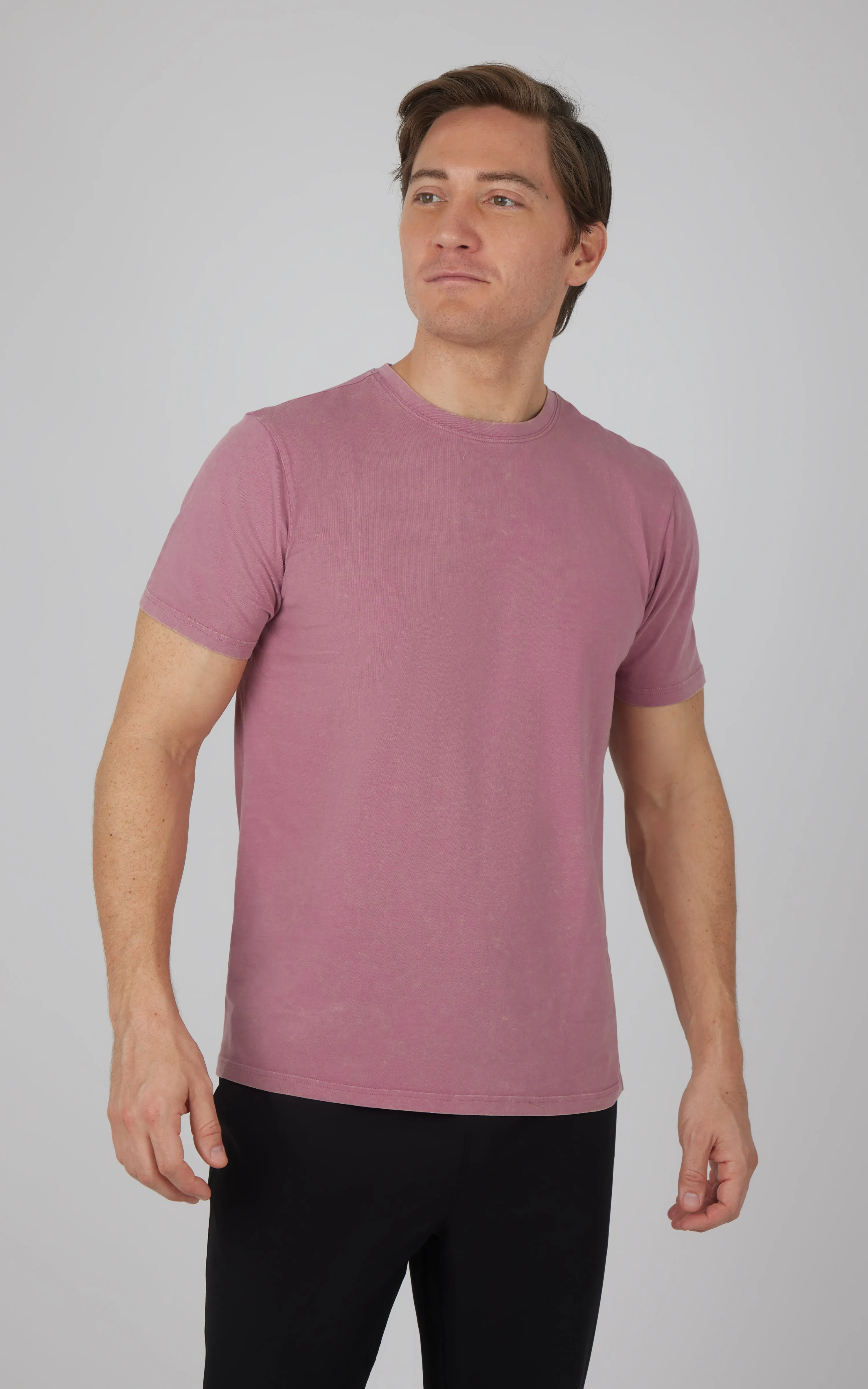 Men's Acid Wash Short Sleeve Tee sold by 90 Degree By Reflex
