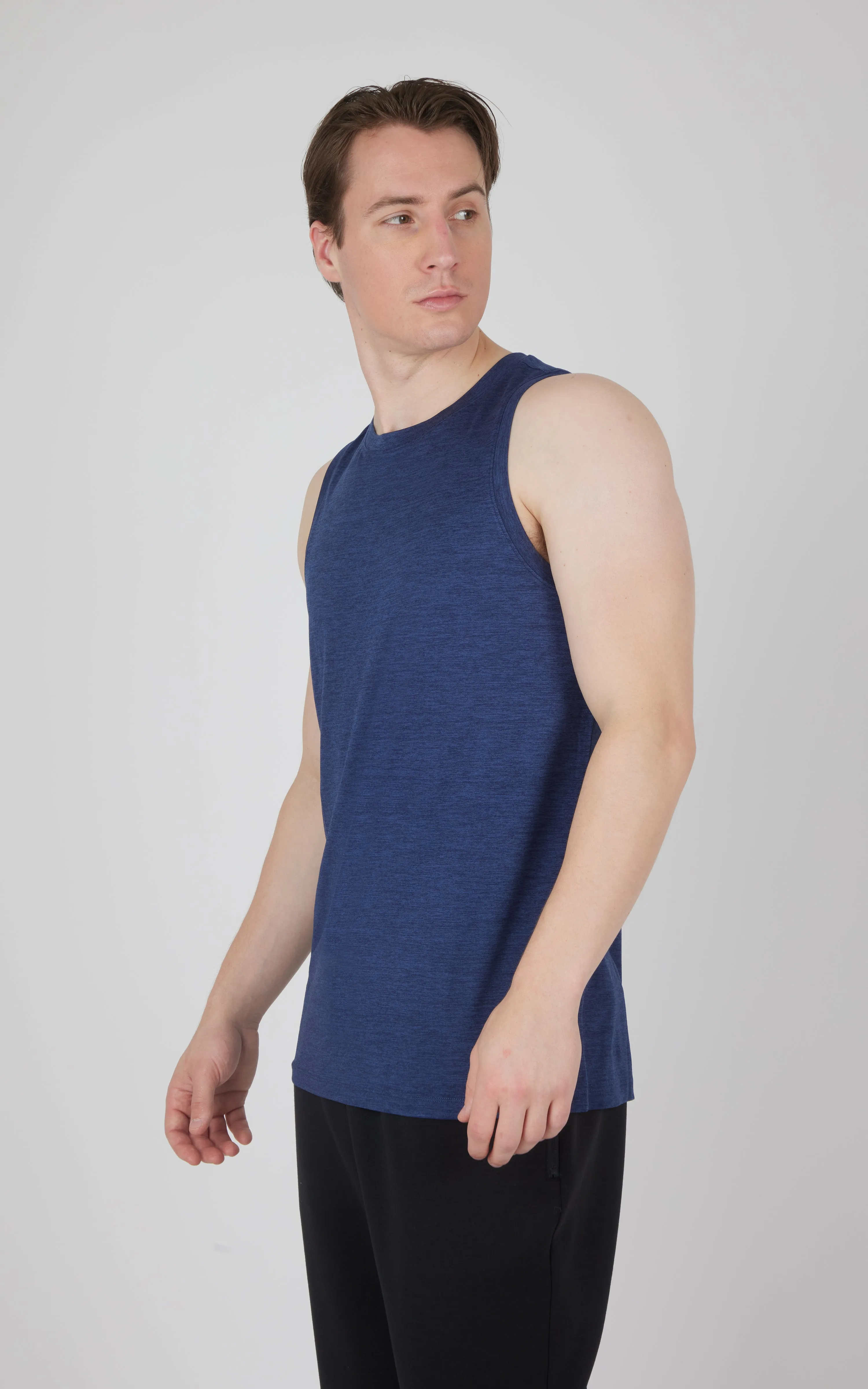 Mens Cationic Two Tone Heather Pace Muscle Tank sold by 90 Degree By Reflex