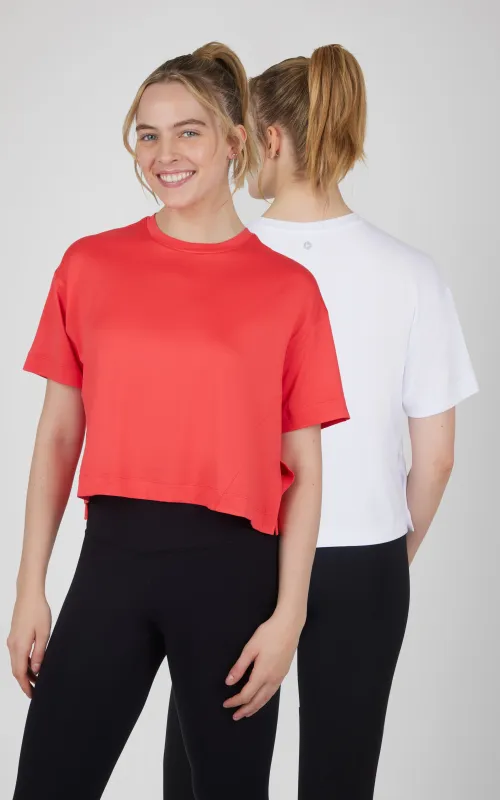 2 PK Boxy Short Sleeve Top made by 90 Degree By Reflex