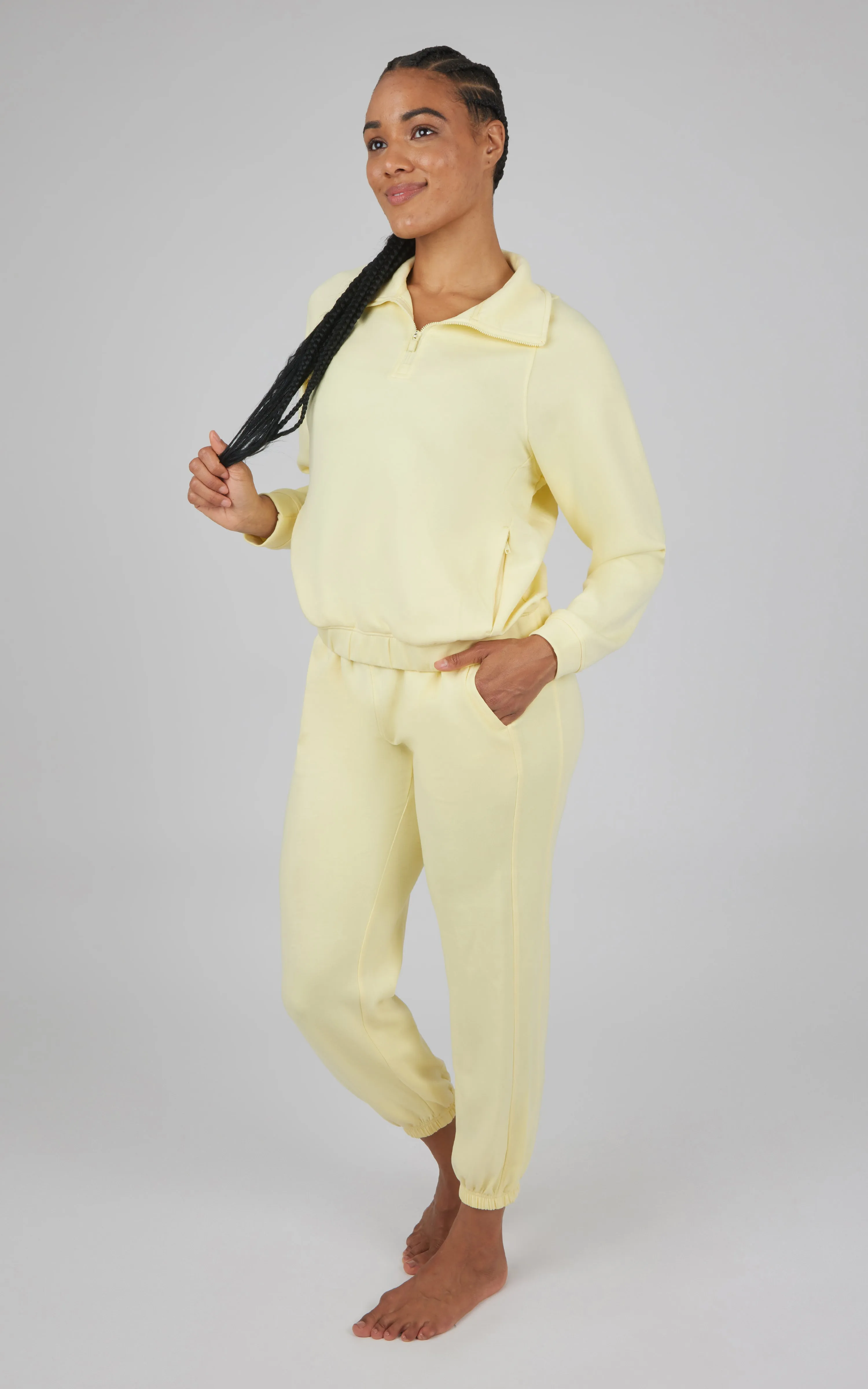 2 PC Softlite Half Zip Pullover and Jogger Set sold by 90 Degree By Reflex product image thumbnail 3