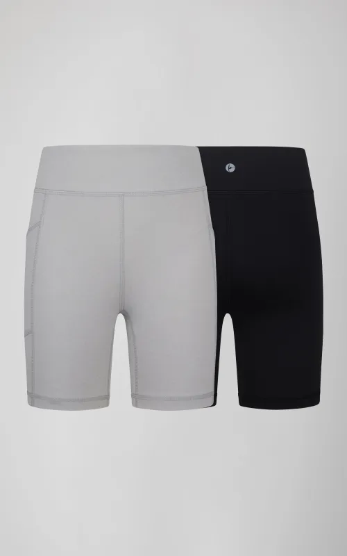 Girls 2 PK Interlock Side Pocket + Basic Bike Short sold by 90 Degree By Reflex