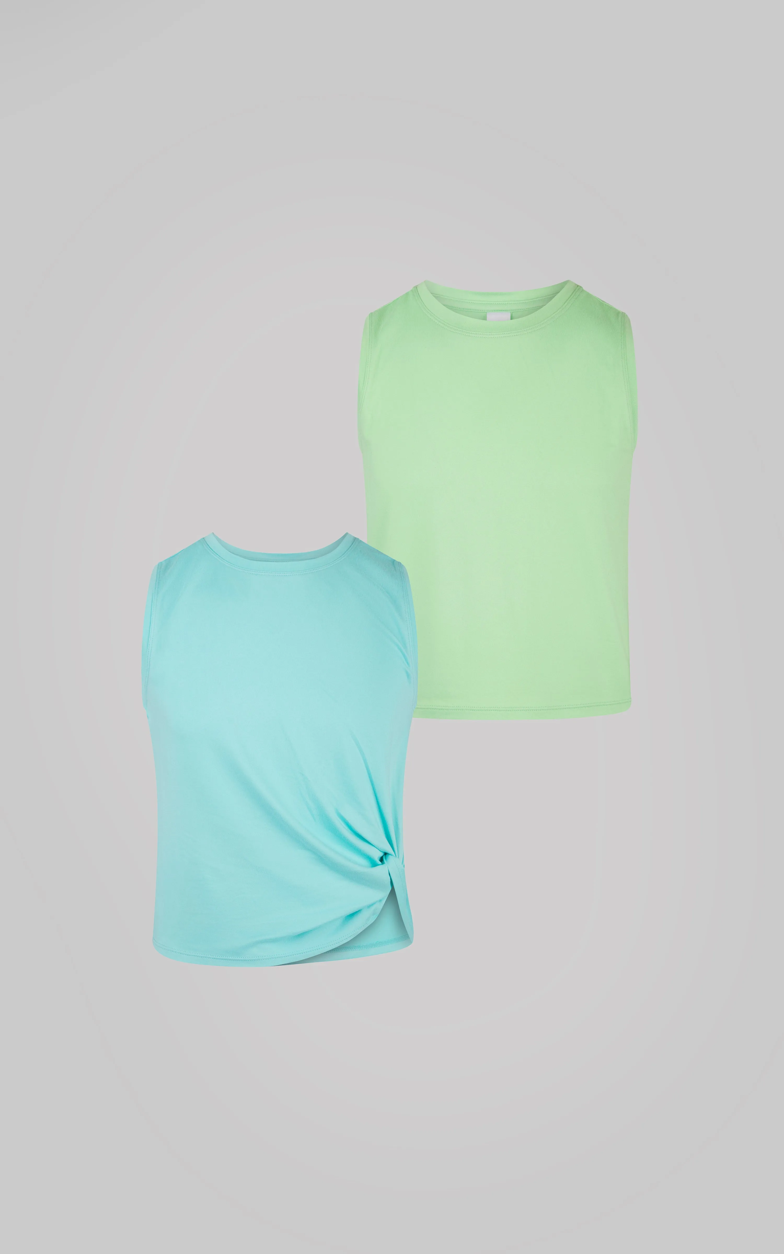 Girls 2 PK Twist Tank and Crew Neck Tank Top sold by 90 Degree By Reflex