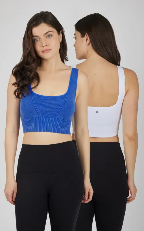 2 PK Stonewash Seamless Bra Tank sold by 90 Degree By Reflex