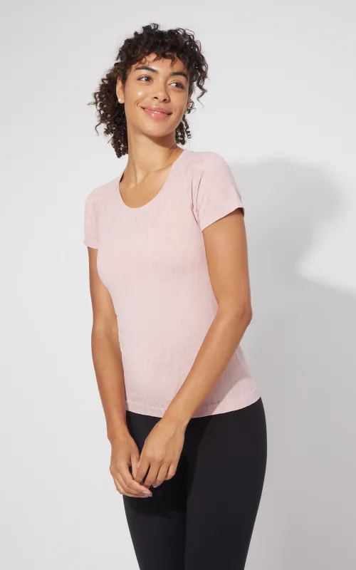Seamless Kaia Short Sleeve Active Tee sold by 90 Degree By Reflex