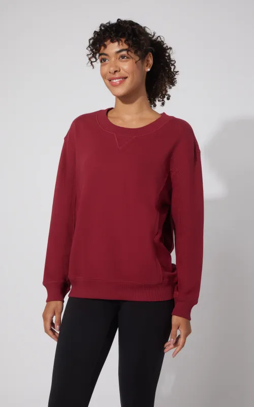Loop Terry Santorini Crew Neck Oversized Pullover sold by 90 Degree By Reflex