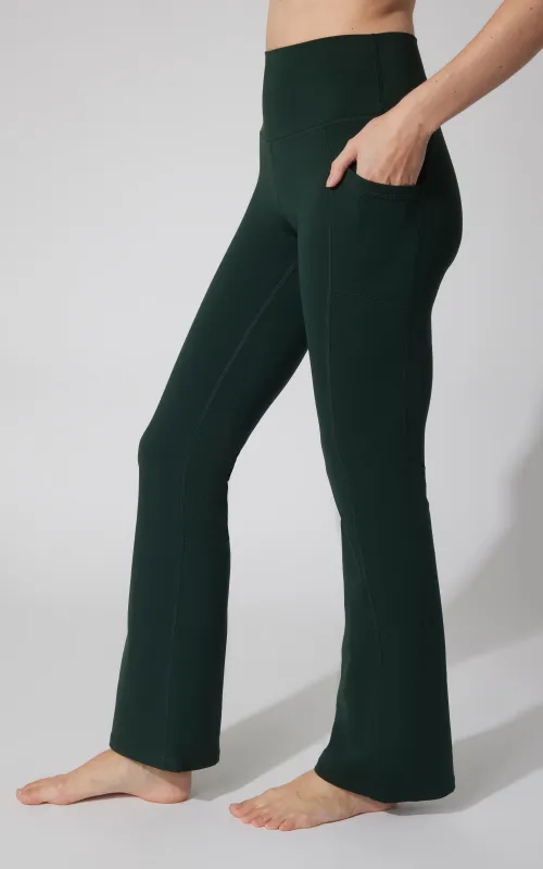 Polarlux Tribeca Elastic Free Full Length Side Pocket Flare Leg Pant made by 90 Degree By Reflex