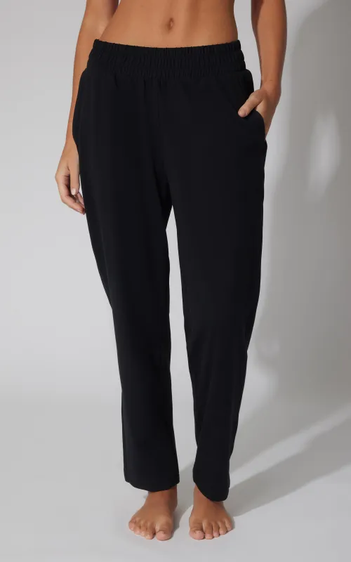 Lux Straight Leg Pant w Elastic Waist made by 90 Degree By Reflex