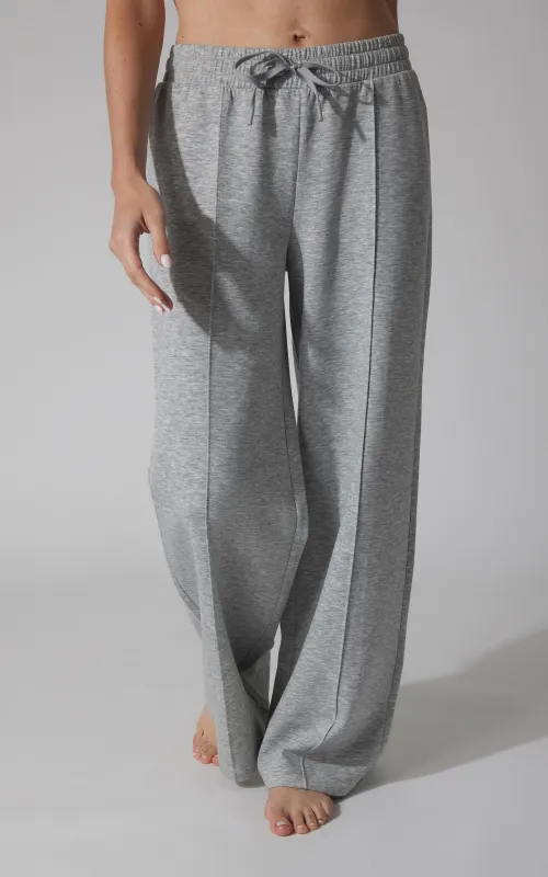 Softlite Fleece Timeless Pintuck Wide Leg Pant made by 90 Degree By Reflex