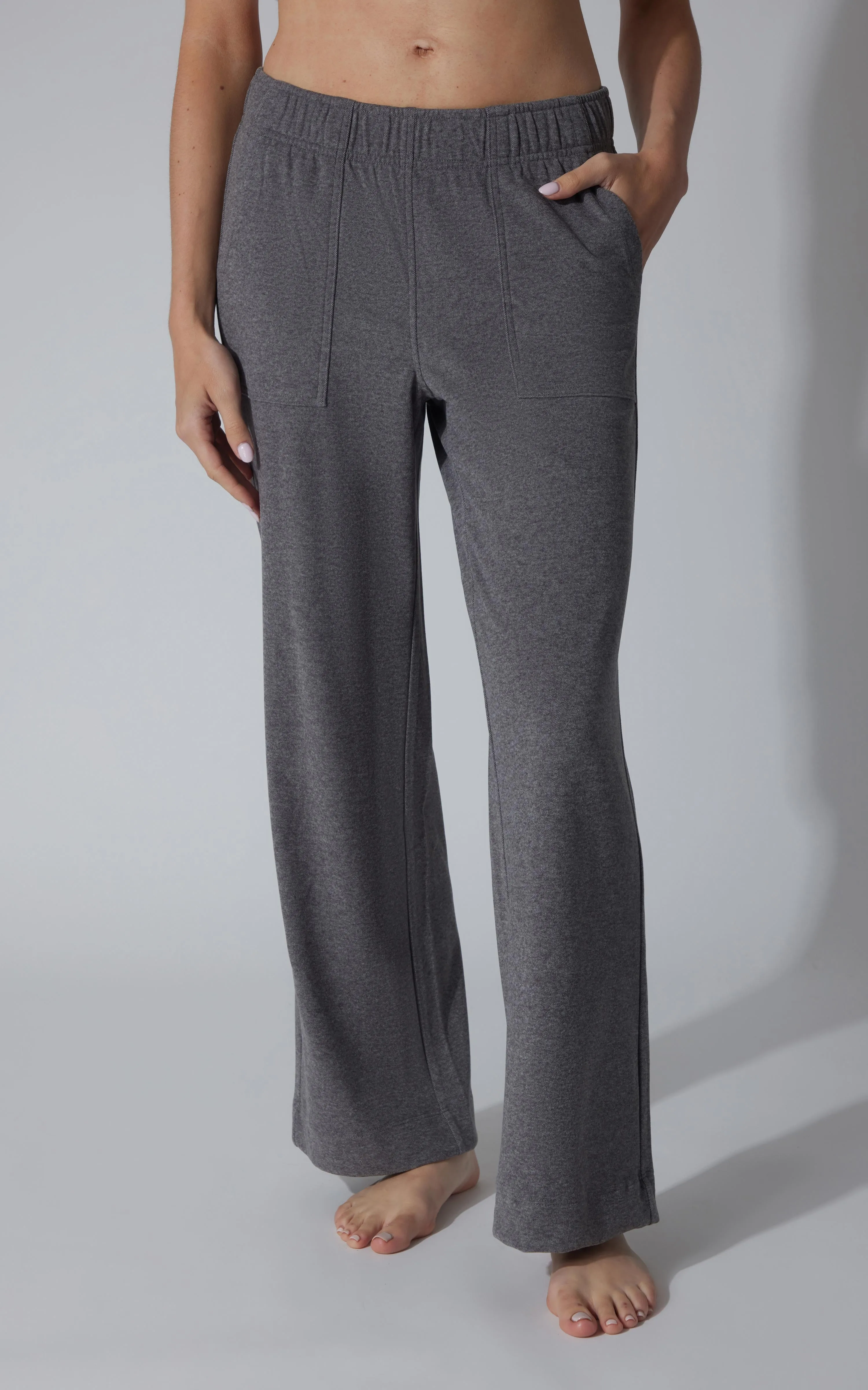 Marled Pique Wide Leg Pant sold by 90 Degree By Reflex product image thumbnail 2