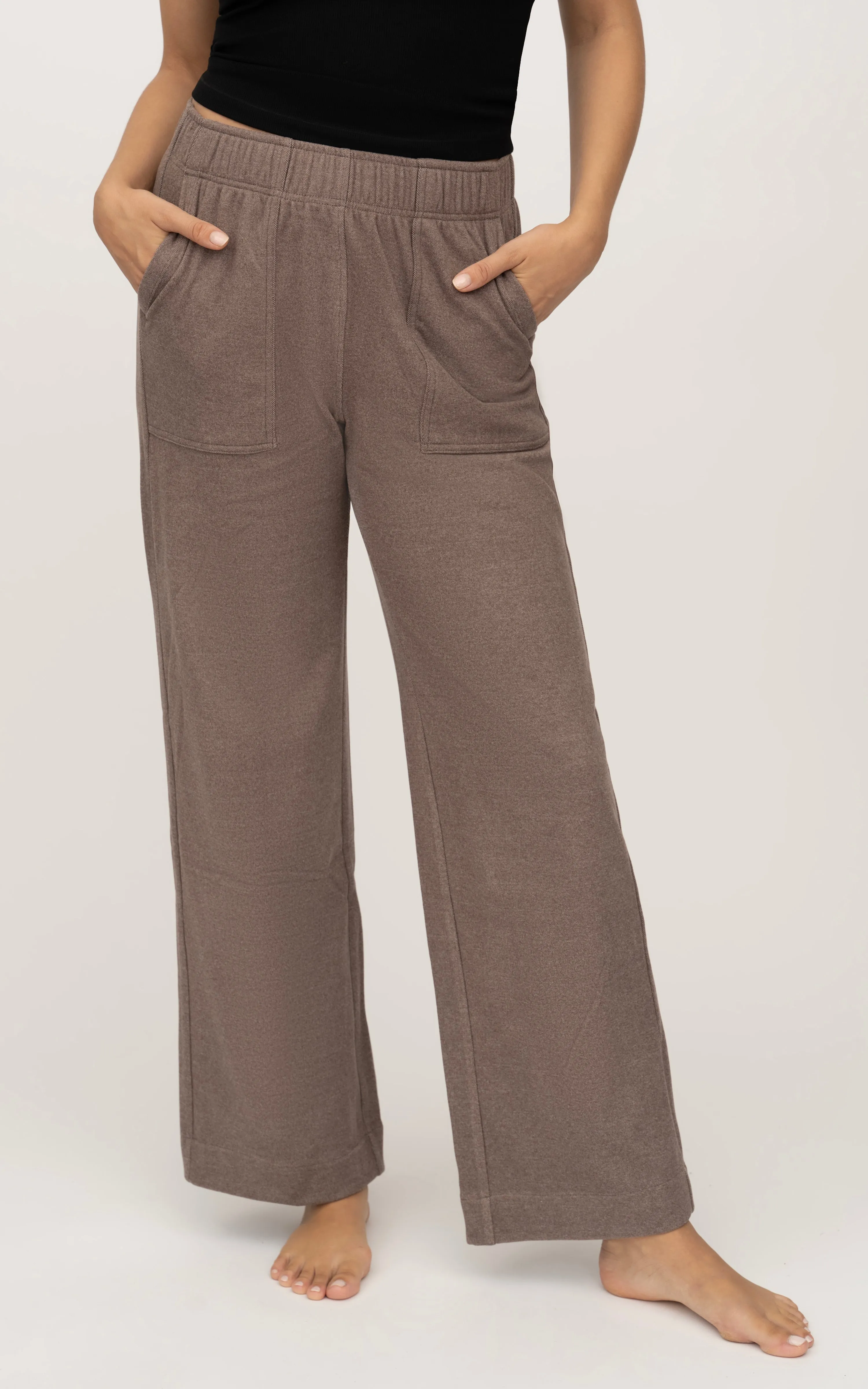 Marled Pique Wide Leg Pant sold by 90 Degree By Reflex product image thumbnail 5
