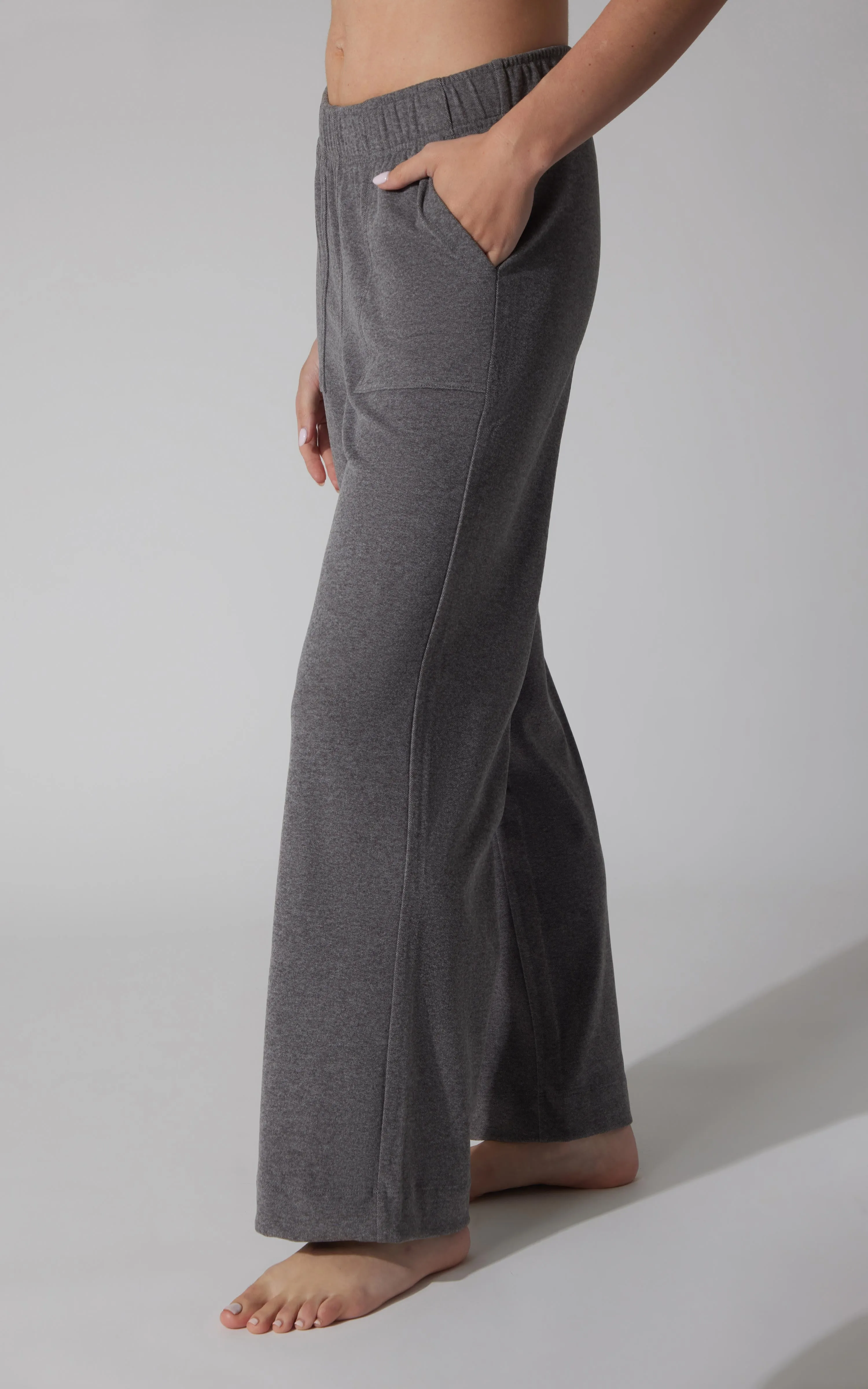 Marled Pique Wide Leg Pant sold by 90 Degree By Reflex product image thumbnail 3