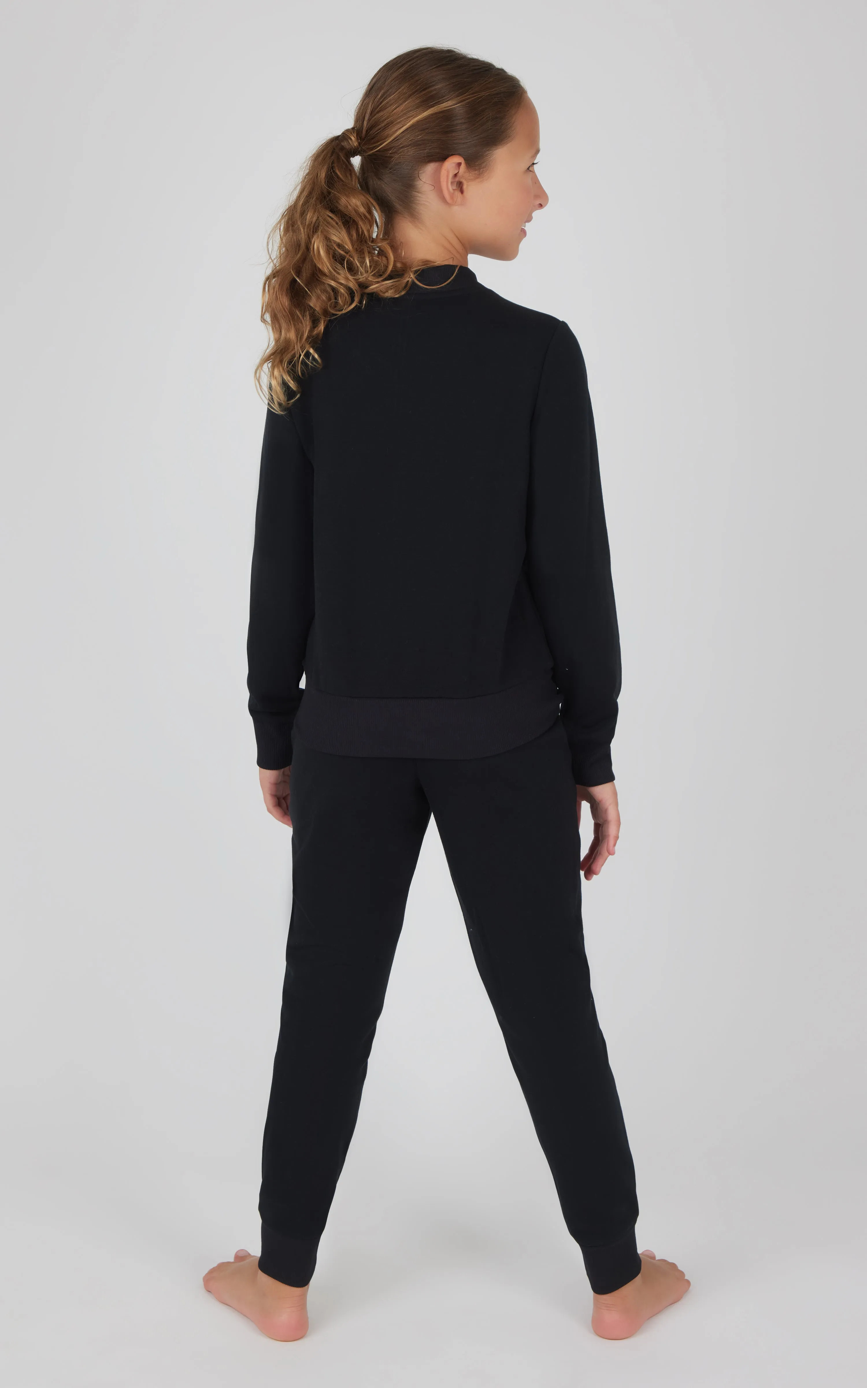 Girls 2 PC Terry Crossover Long Sleeve Top + Brushed Jogger Set sold by 90 Degree By Reflex product image thumbnail 4