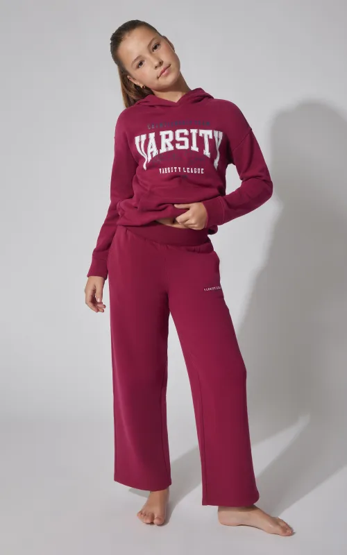 Girls Fleece Campus Wide Leg Pant sold by 90 Degree By Reflex