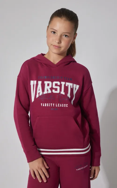 Girls Fleece Campus Pullover Hoodie sold by 90 Degree By Reflex