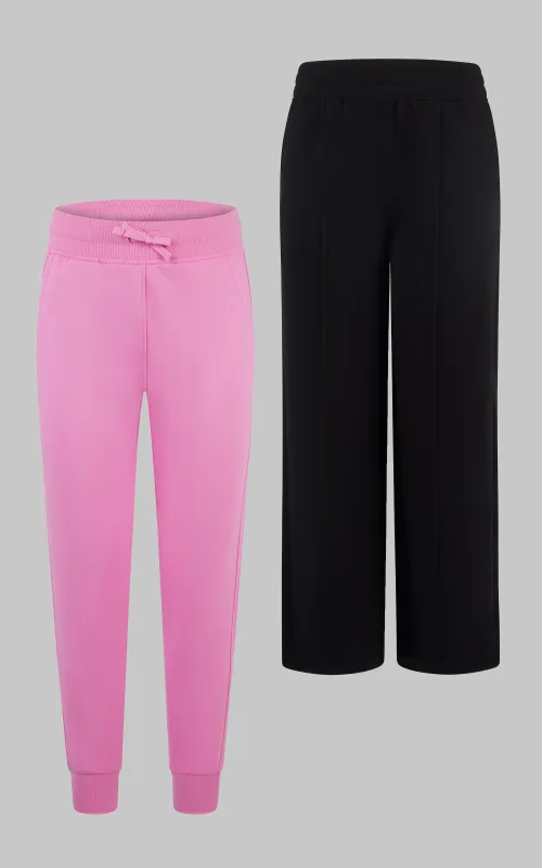 Girls 2 PK Softlite Pintuck Wide Leg Pant + Softlite Jogger sold by 90 Degree By Reflex