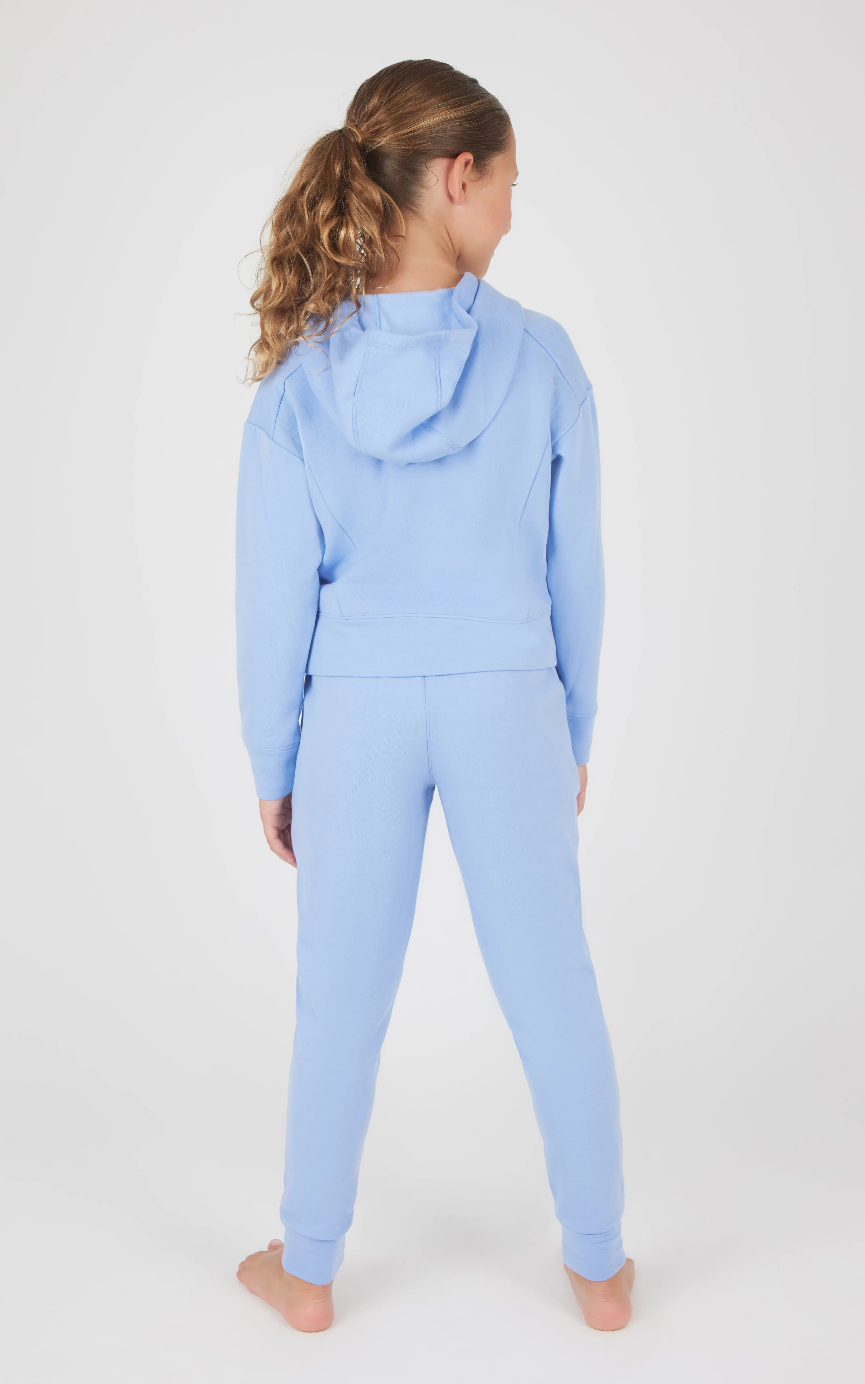 Girls 2 PC Terry Brushed Hoodie + Terry Brushed Jogger sold by 90 Degree By Reflex product image thumbnail 3