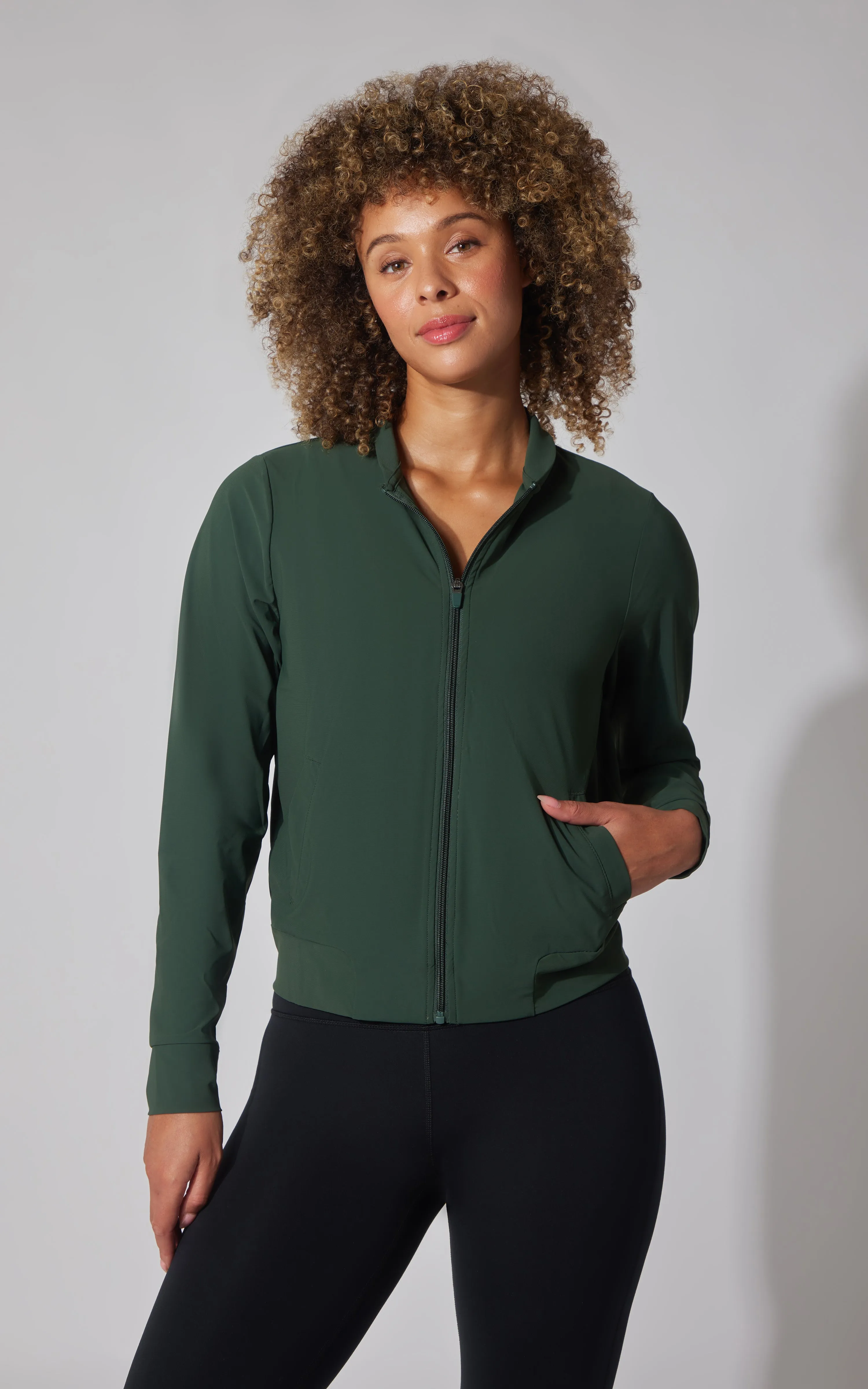 Warp Intown Full Zip Bomber Jacket sold by 90 Degree By Reflex product image thumbnail 2