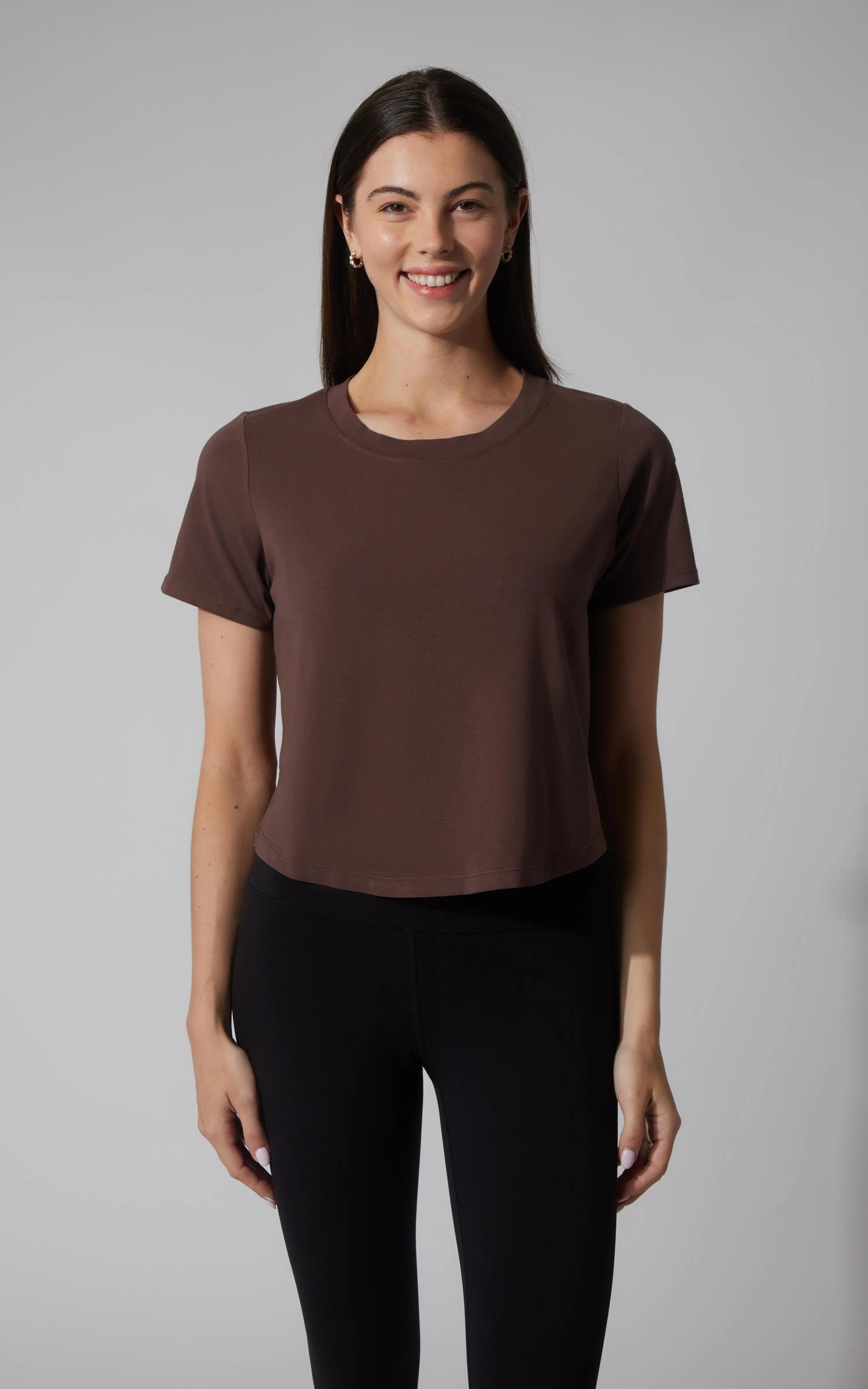 2 PK Airlite Boxy Cropped Short Sleeve Tee sold by 90 Degree By Reflex product image thumbnail 2