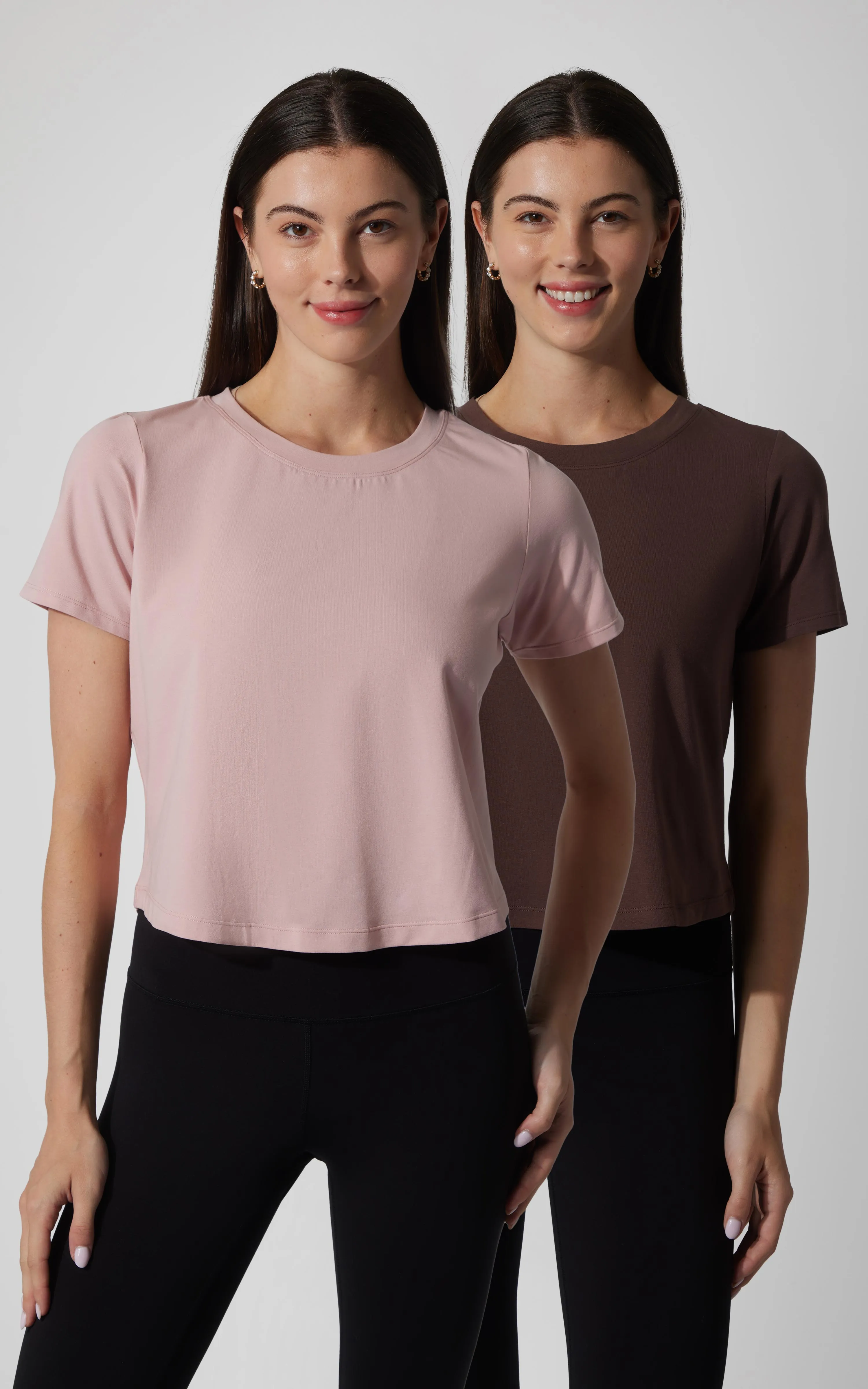 2 PK Airlite Boxy Cropped Short Sleeve Tee sold by 90 Degree By Reflex