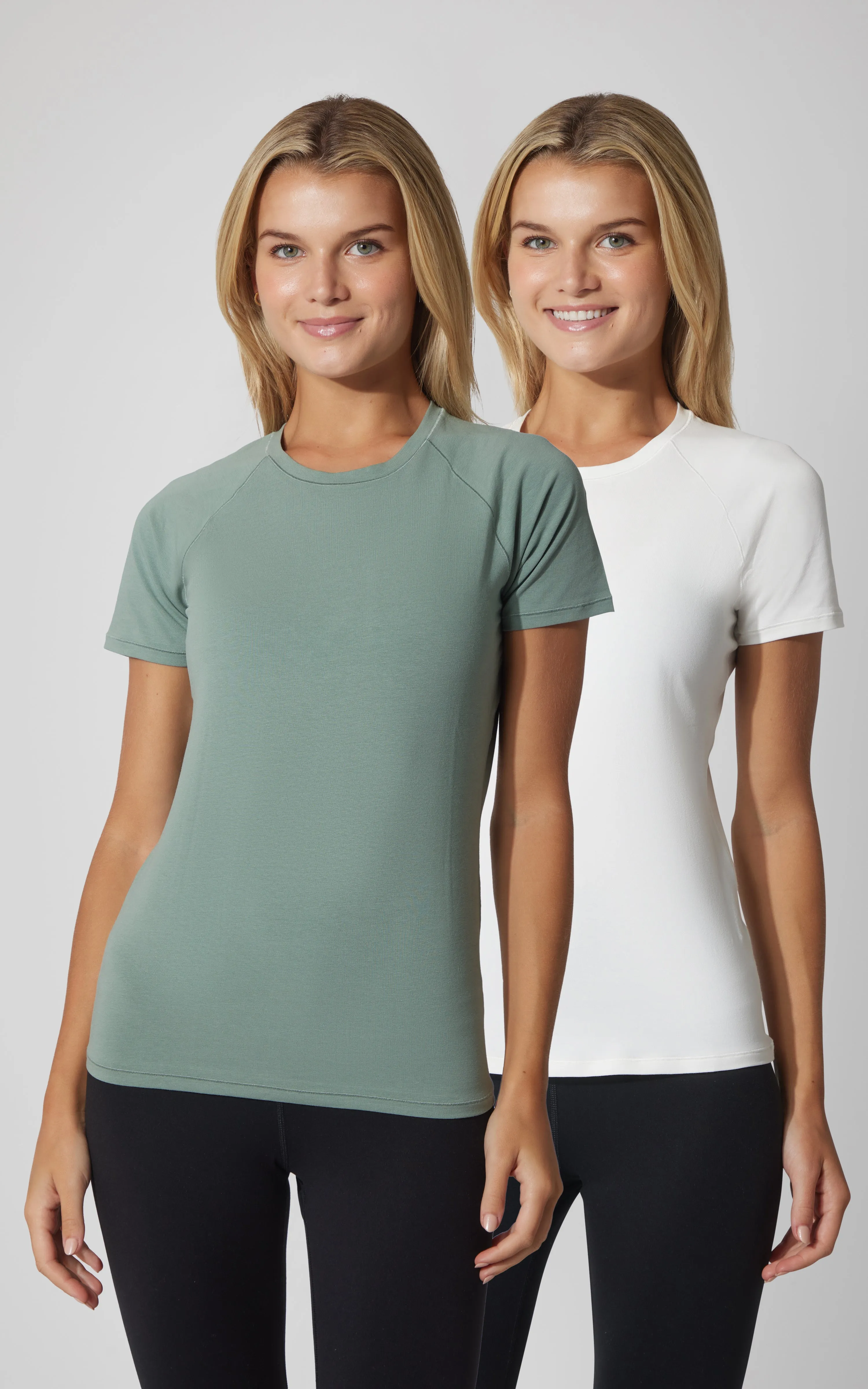 2 PK Vintage Cotton Crew Neck Short Sleeve Top sold by 90 Degree By Reflex product image thumbnail 3