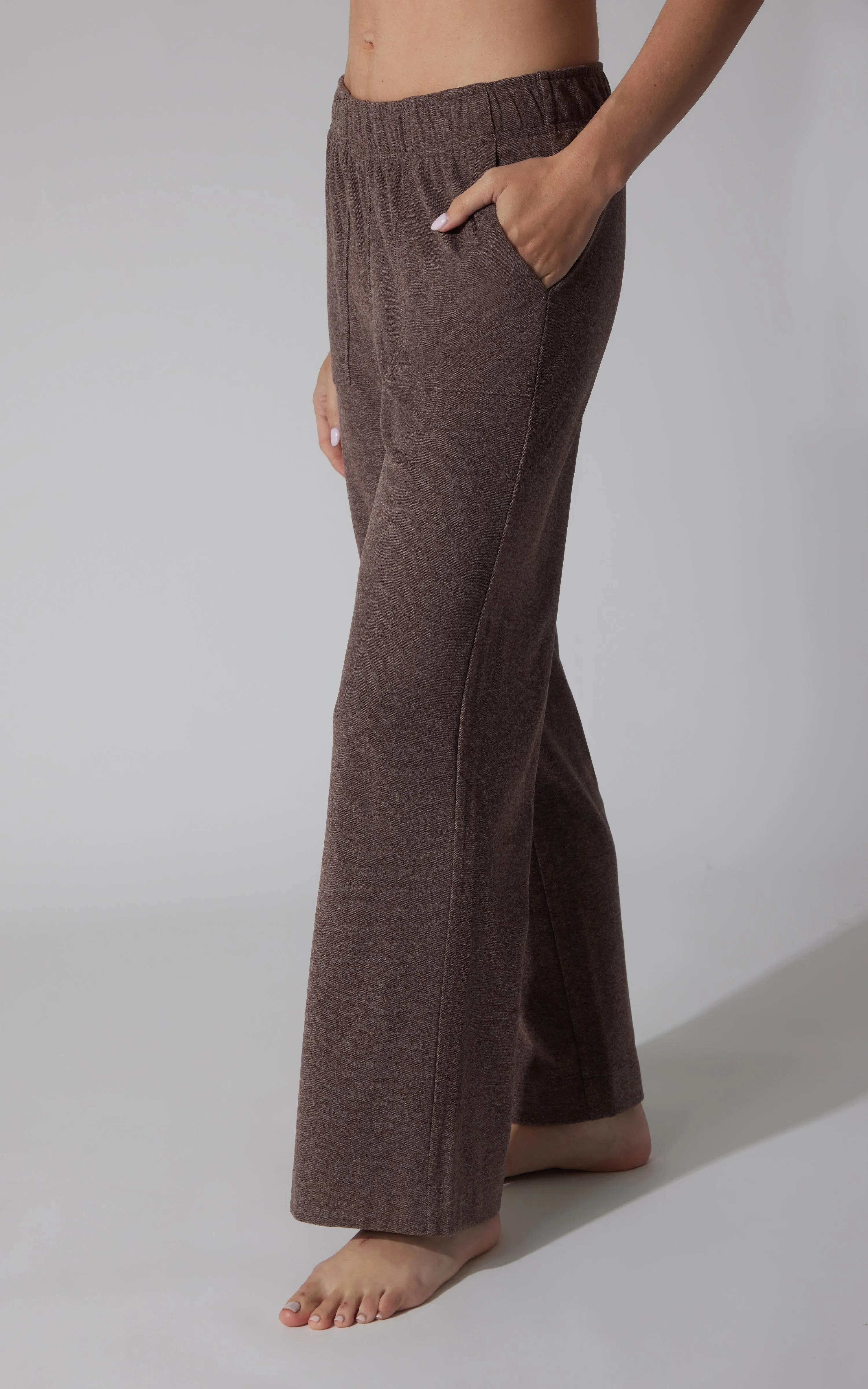 Marled Pique Wide Leg Pant - Our Cafe Story sold by 90 Degree By Reflex product image thumbnail 2