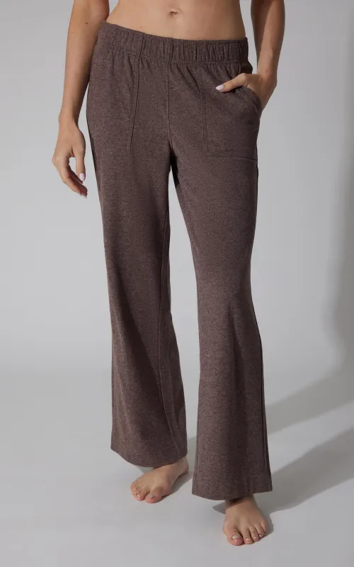 Marled Pique Wide Leg Pant - Our Cafe Story sold by 90 Degree By Reflex