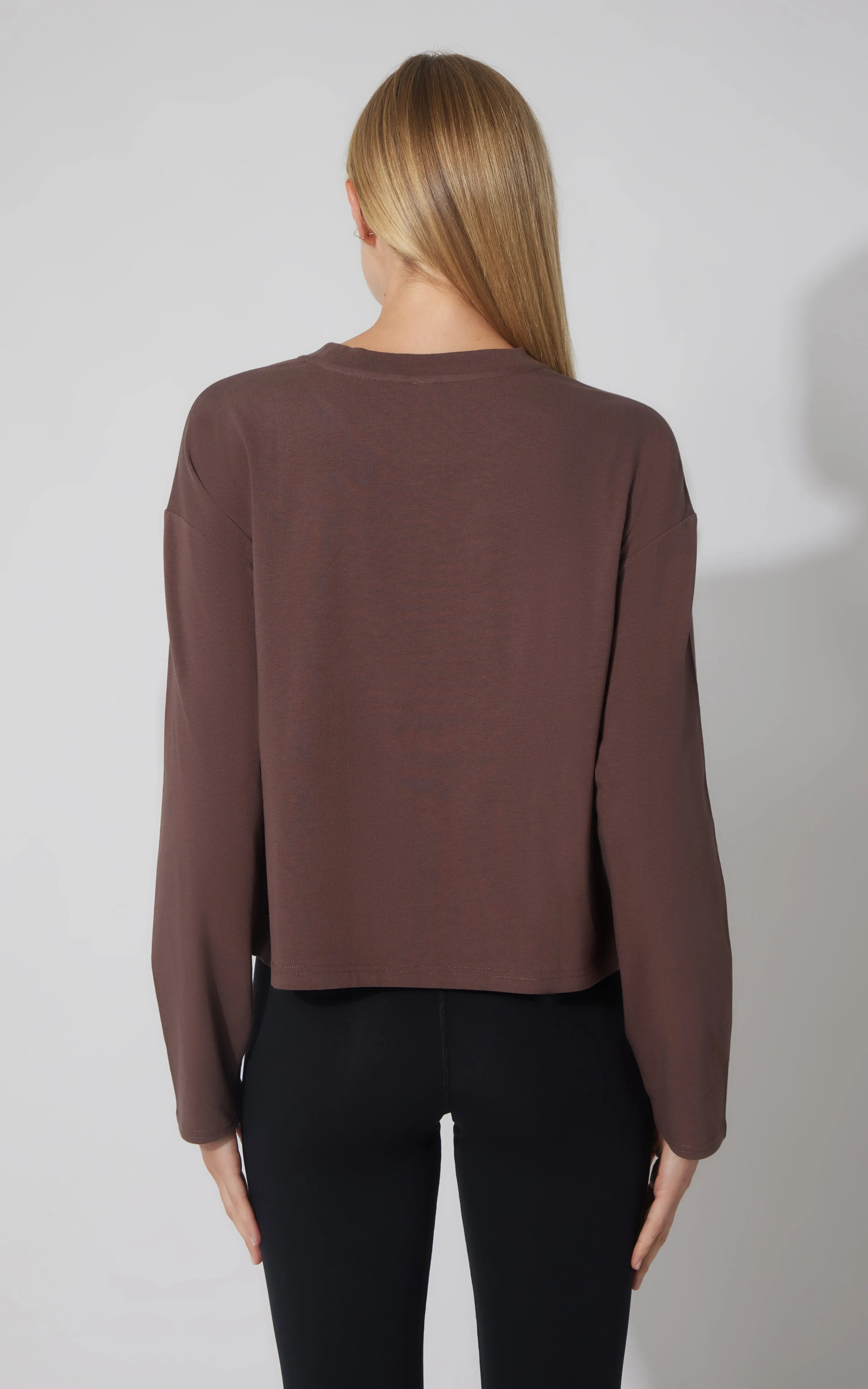 2 PK Cotton Deluxe Boxy Long Sleeve Top - Our Cafe Story sold by 90 Degree By Reflex product image thumbnail 2