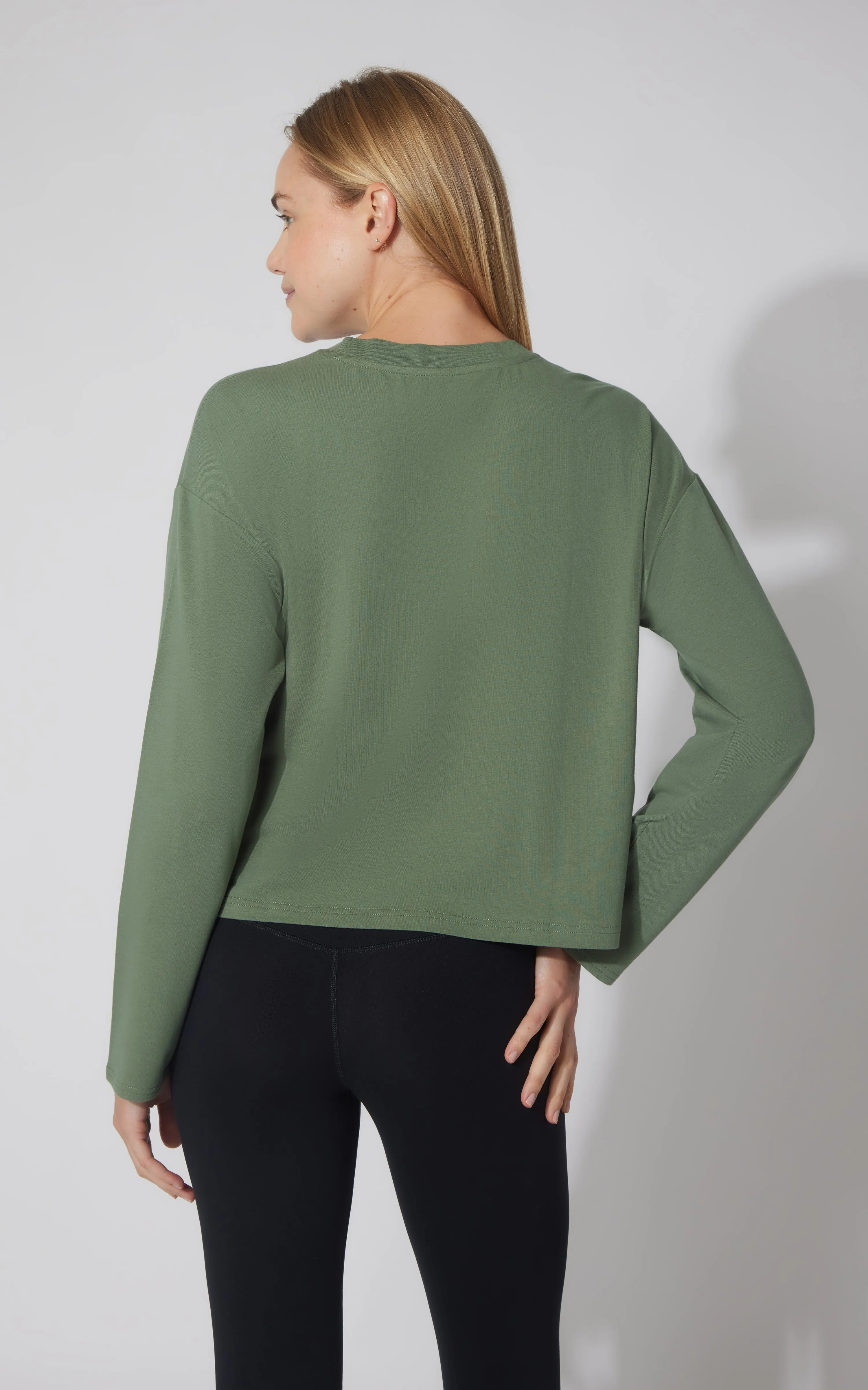 2 PK Cotton Deluxe Boxy Long Sleeve Top - Our Cafe Story sold by 90 Degree By Reflex product image thumbnail 5