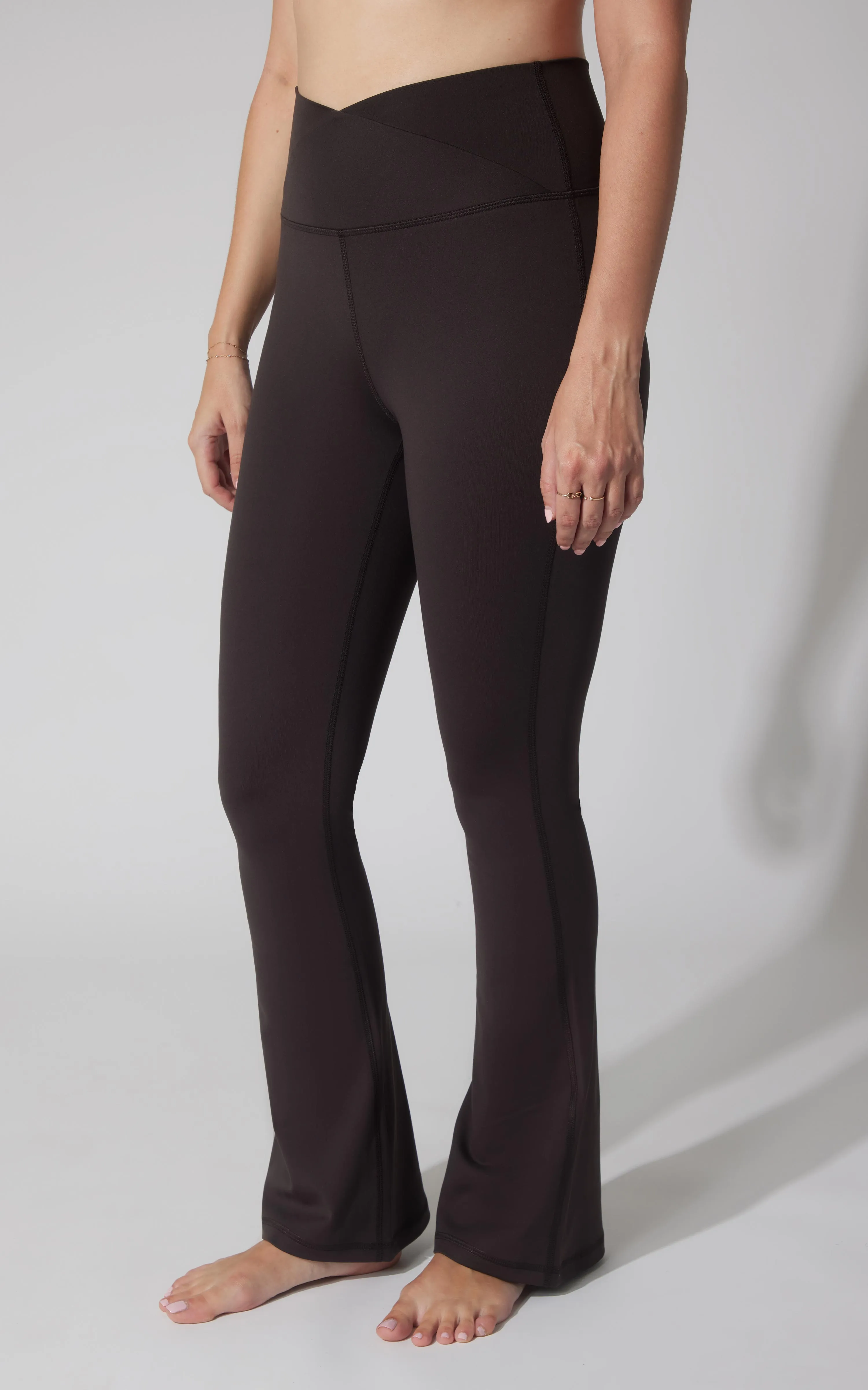 Lux Madison Crossover Waist 7/8 Flared Leg - Our Cafe Story sold by 90 Degree By Reflex product image thumbnail 2
