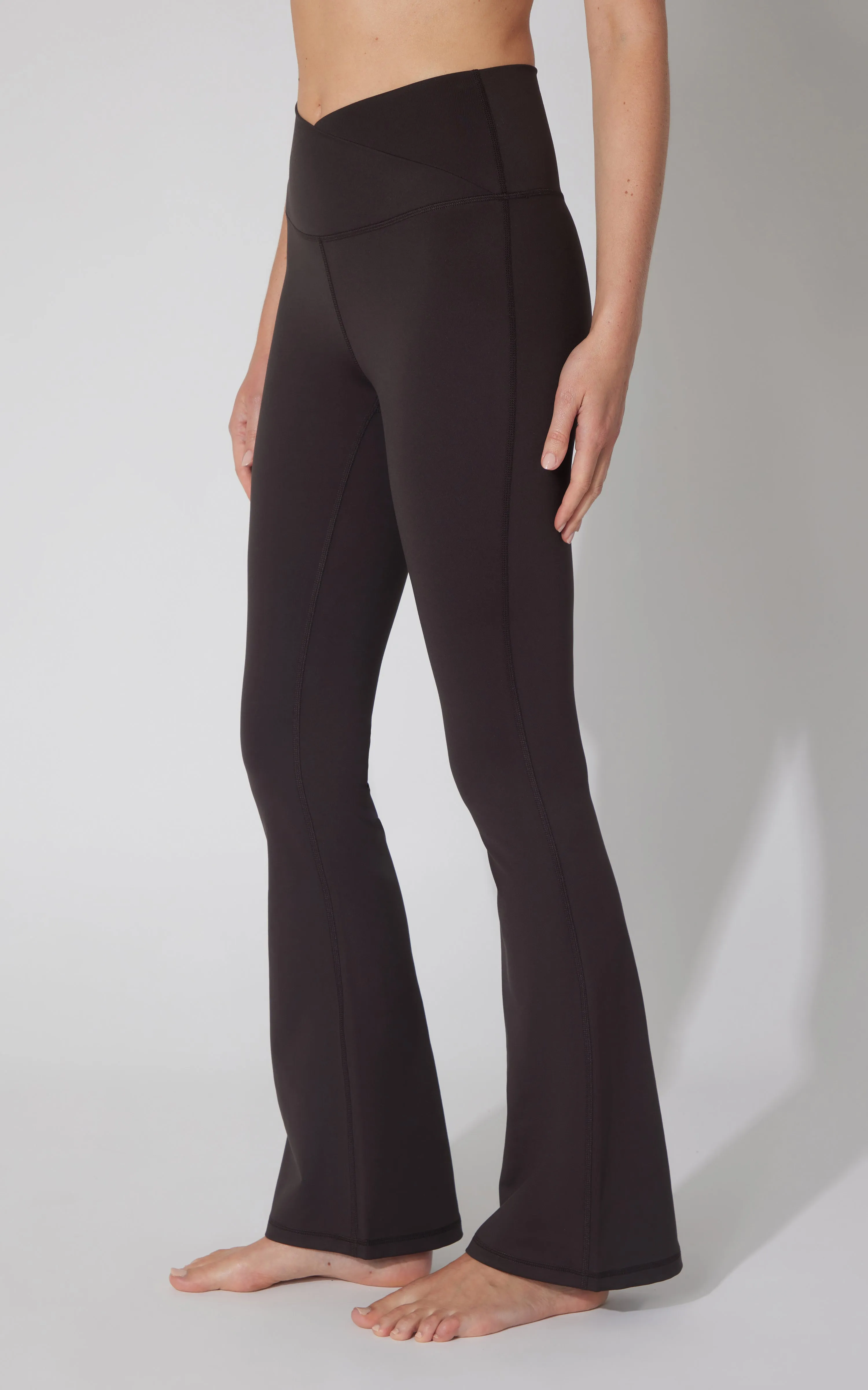Lux Madison Crossover Elastic Free Waist Flare Leg Pant - Our Cafe Story sold by 90 Degree By Reflex product image thumbnail 2