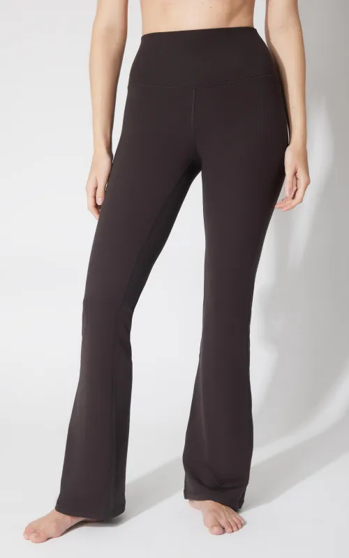 Felix Lux Ribbed Everyday Elastic Free Flare Leg Pant - Our Cafe Story sold by 90 Degree By Reflex