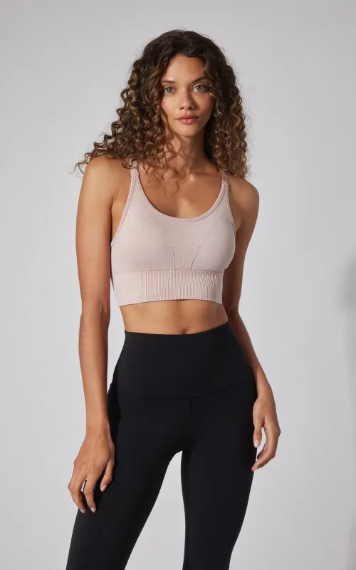 2 PK Stone Washed Verta Textured Bra - Our Petal Tone Story sold by 90 Degree By Reflex