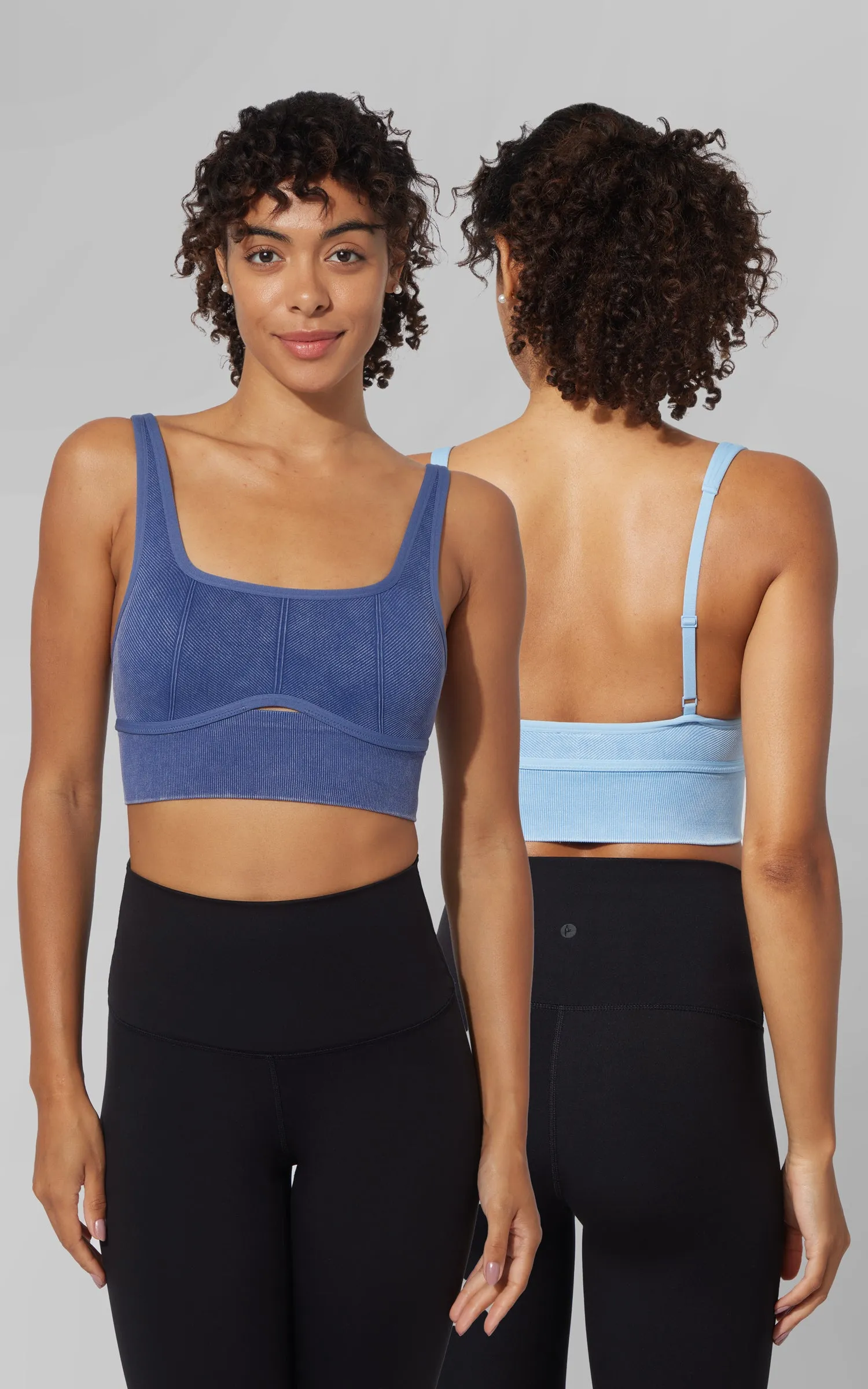 2 PK Stonewash Ribbed Seamless Bra - Our Petal Tone Story sold by 90 Degree By Reflex product image thumbnail 5