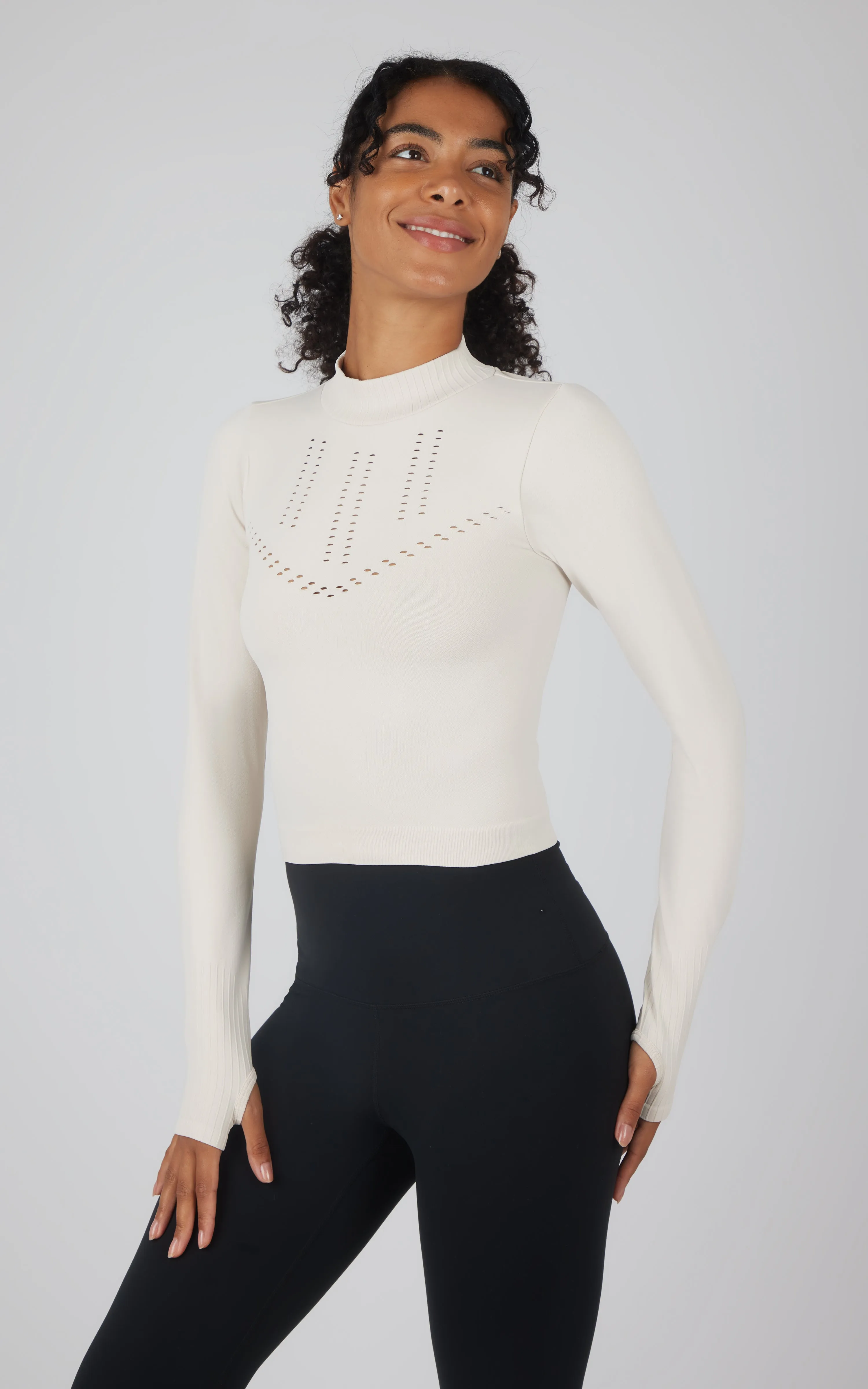 Seamless Long Sleeve Top - Our Stone Story sold by 90 Degree By Reflex