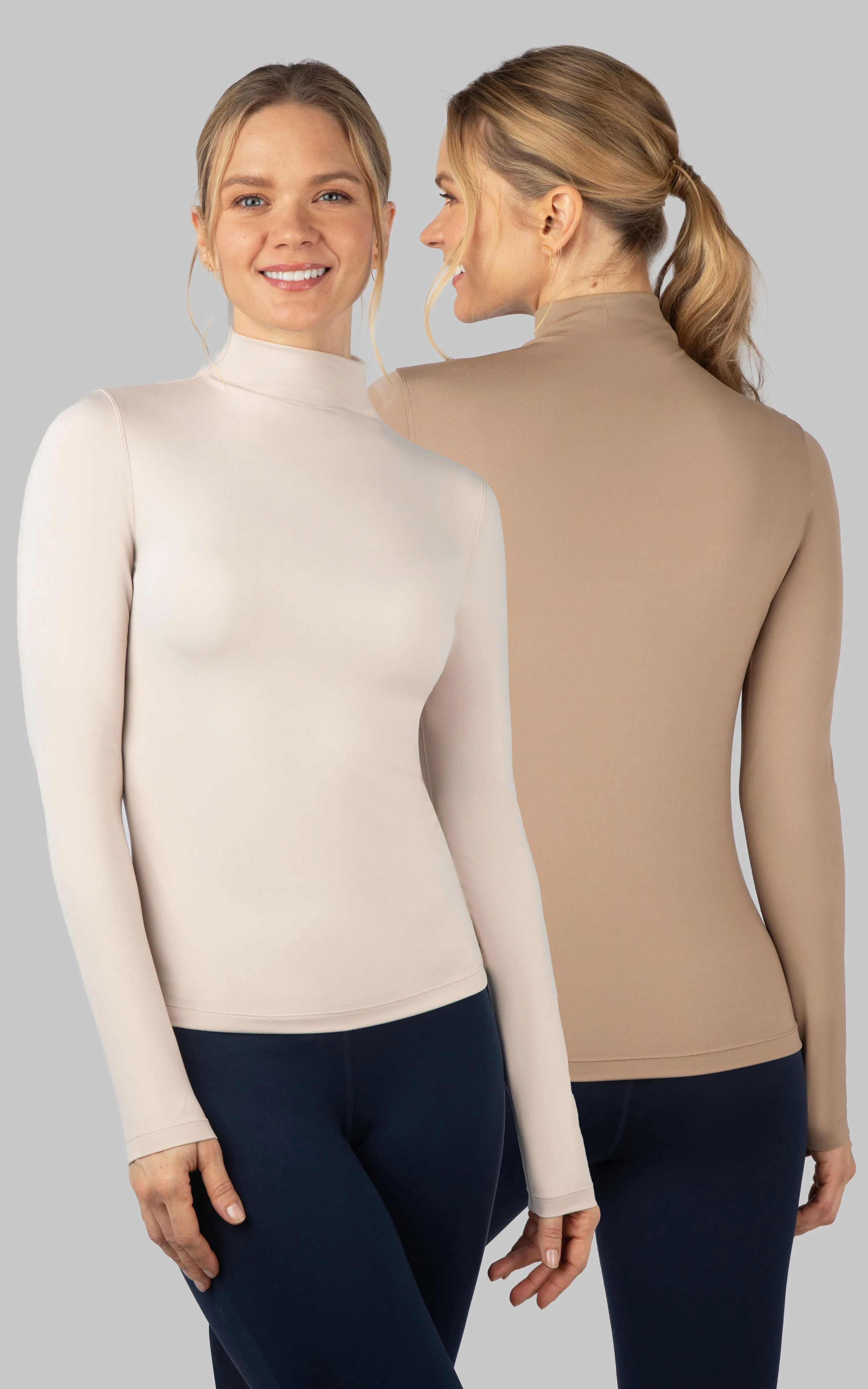 2 Pack Mock Necks - Our Stone Story sold by 90 Degree By Reflex