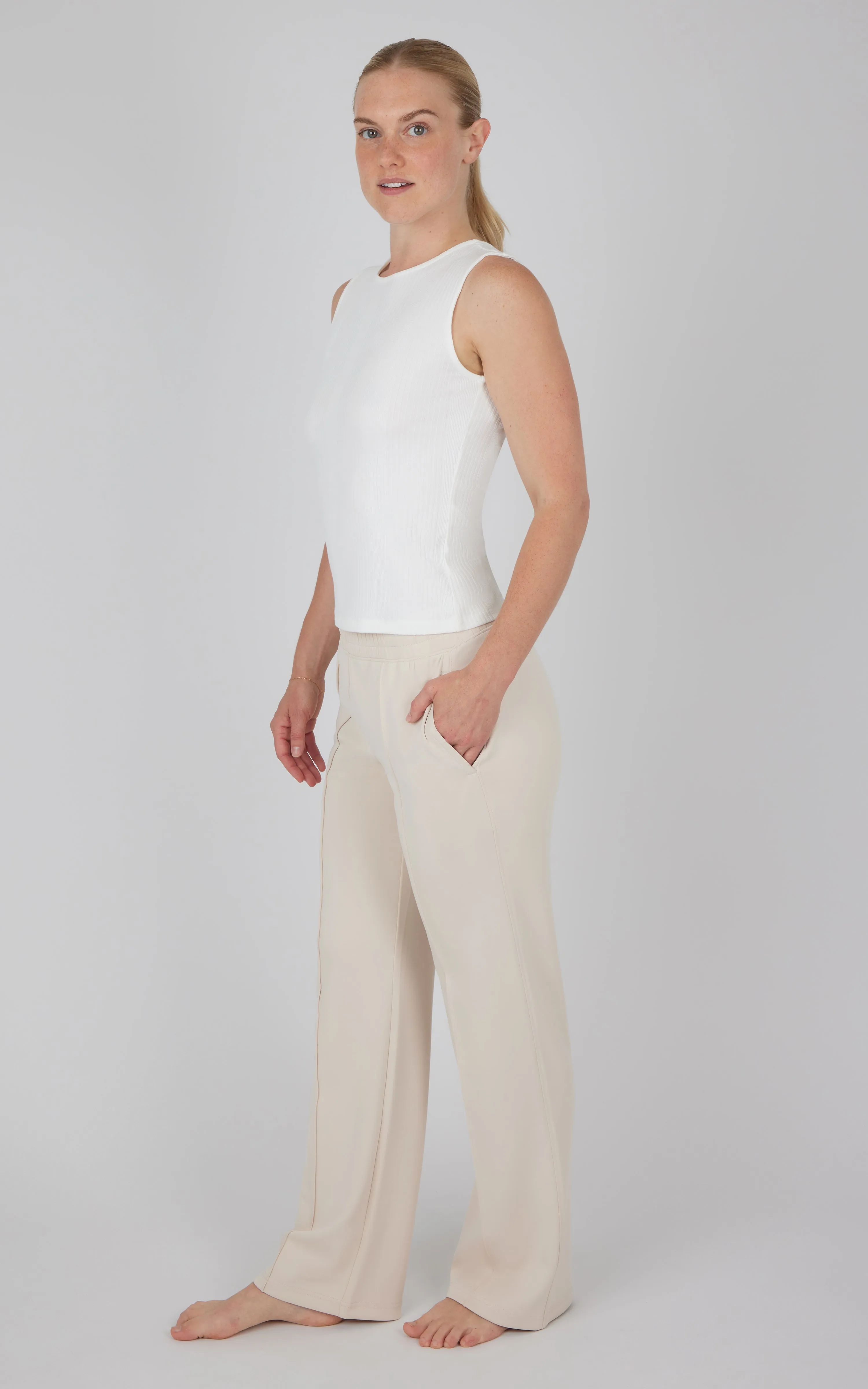 3 PC Softlite Hooded Jacket + Tank + Wide Leg Pant - Our Stone Story sold by 90 Degree By Reflex product image thumbnail 2