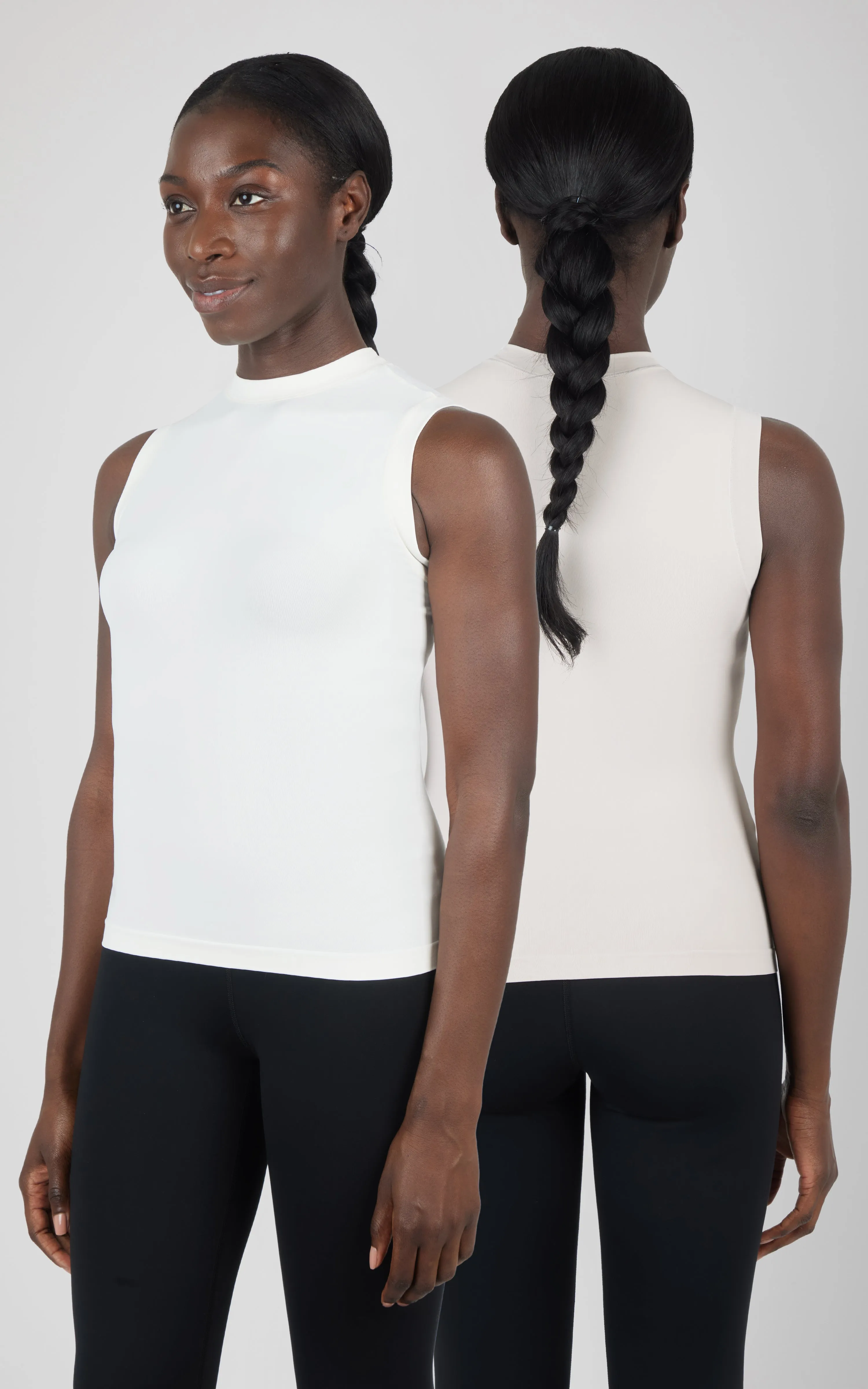2 PK Mock Neck Tank Top - Our Linen Story sold by 90 Degree By Reflex product image thumbnail 2