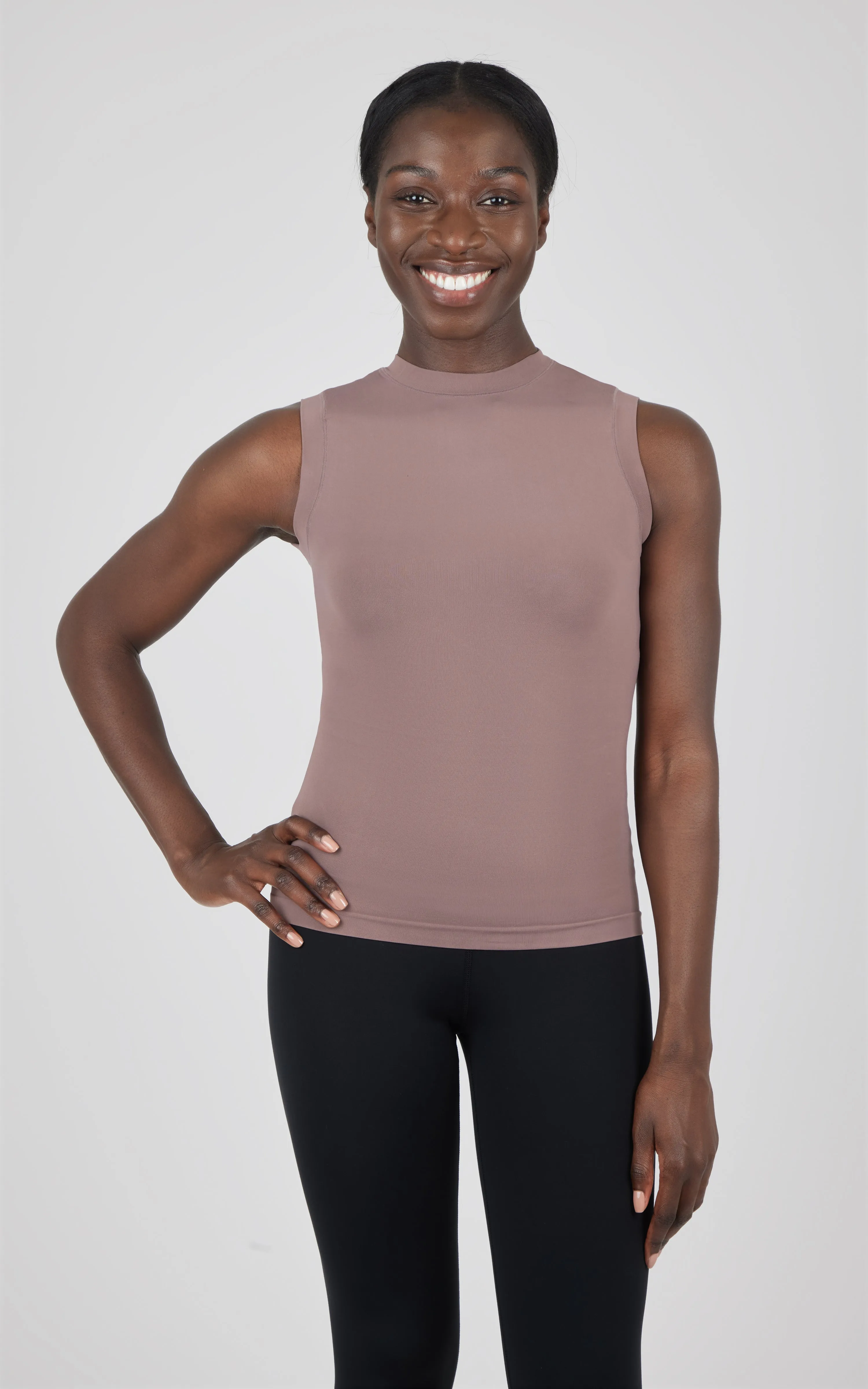 2 PK Mock Neck Tank Top - Our Linen Story sold by 90 Degree By Reflex product image thumbnail 4