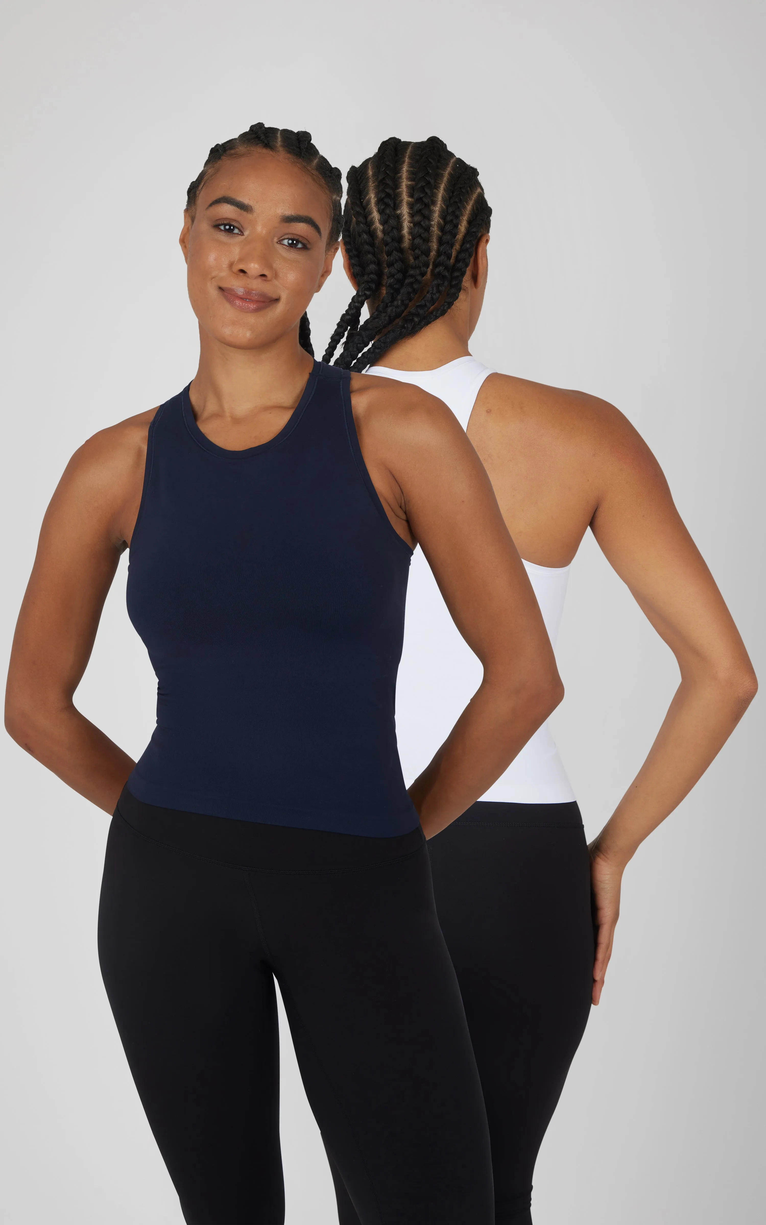 2 PK Seamless Racerback Tank Top with Built in Bra - Our Linen Story sold by 90 Degree By Reflex product image thumbnail 5