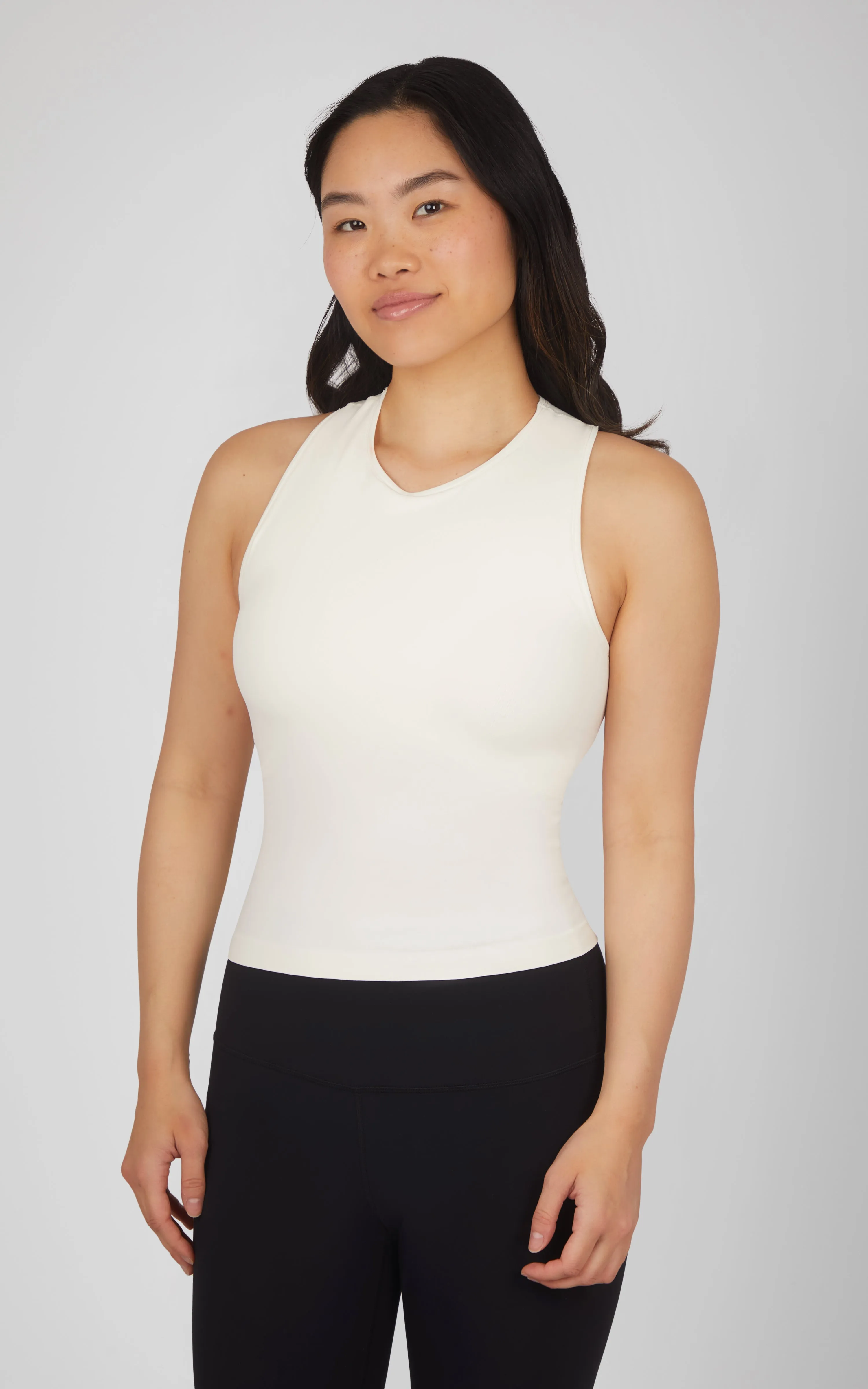 2 PK Seamless Racerback Tank Top with Built in Bra - Our Linen Story sold by 90 Degree By Reflex