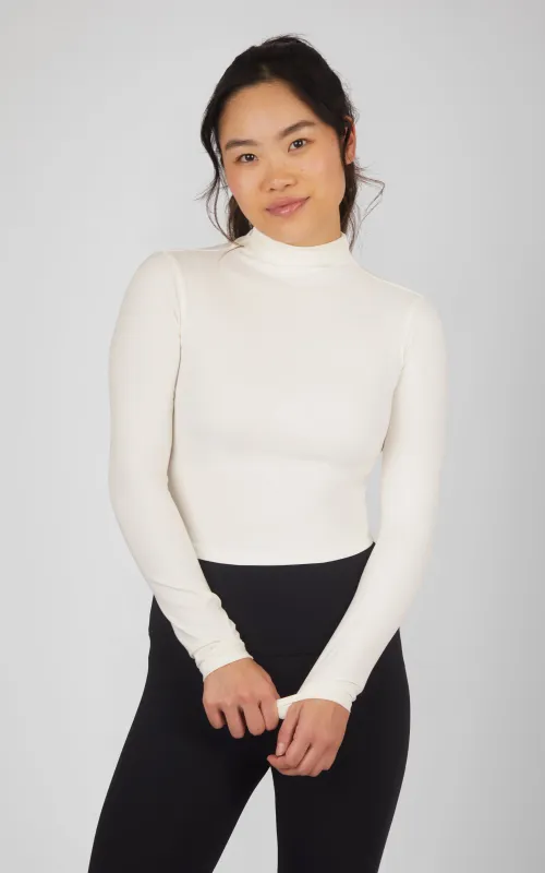 2 Pack Long Sleeve Mock Neck Tops - Our Linen Story made by Yogalicious