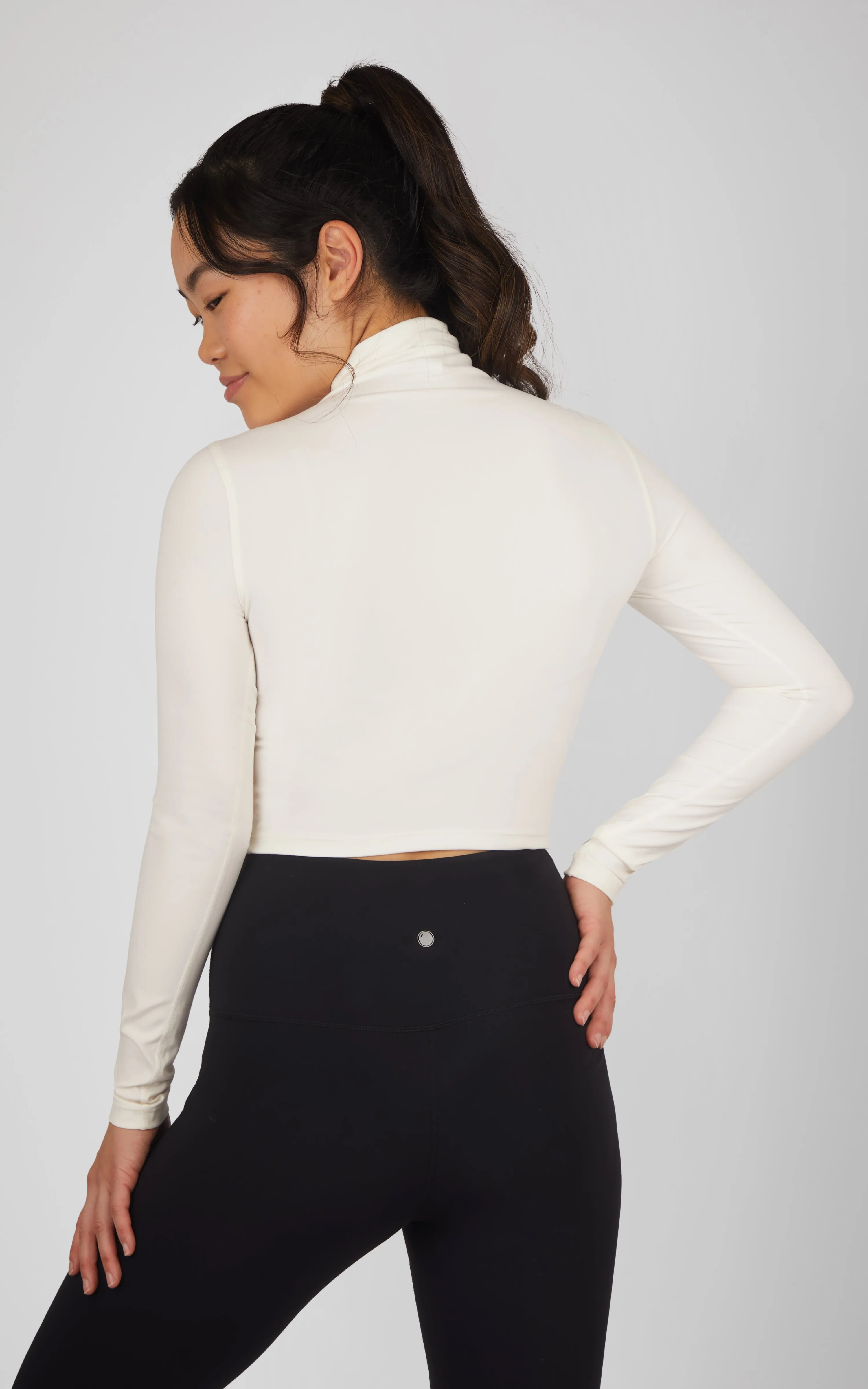 2 Pack Long Sleeve Mock Neck Tops - Our Linen Story sold by 90 Degree By Reflex product image thumbnail 2