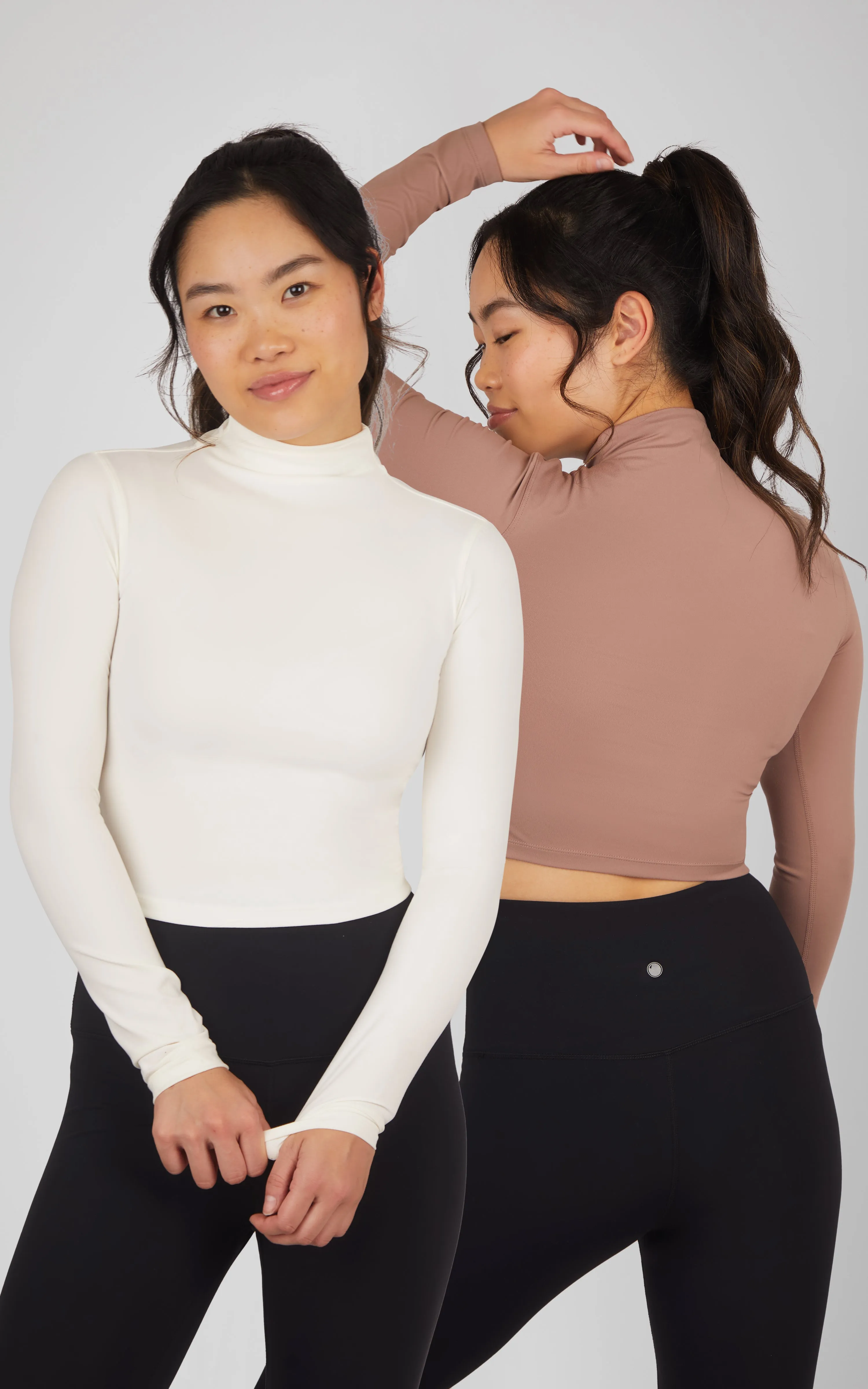 2 Pack Long Sleeve Mock Neck Tops - Our Linen Story sold by 90 Degree By Reflex product image thumbnail 4