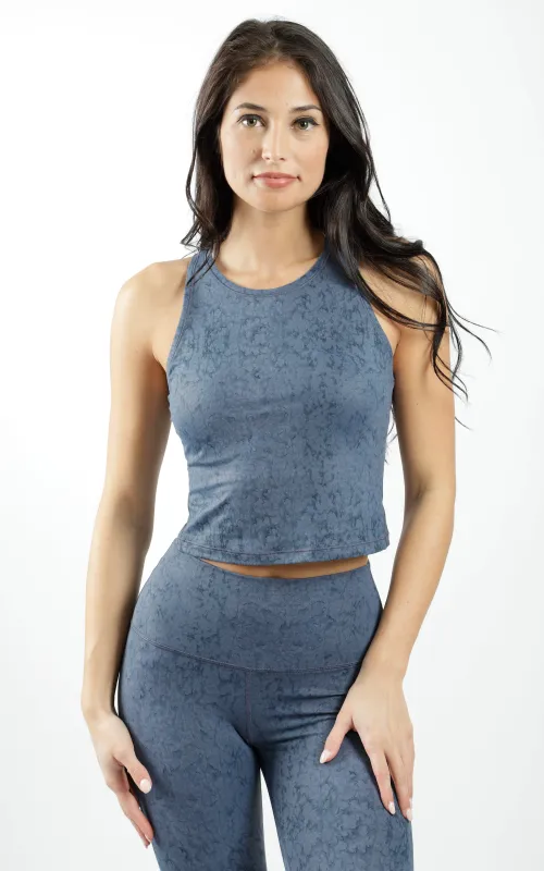 Nude Tech Water Droplet Racerback Crop Top - Our Ocean Core Story sold by 90 Degree By Reflex