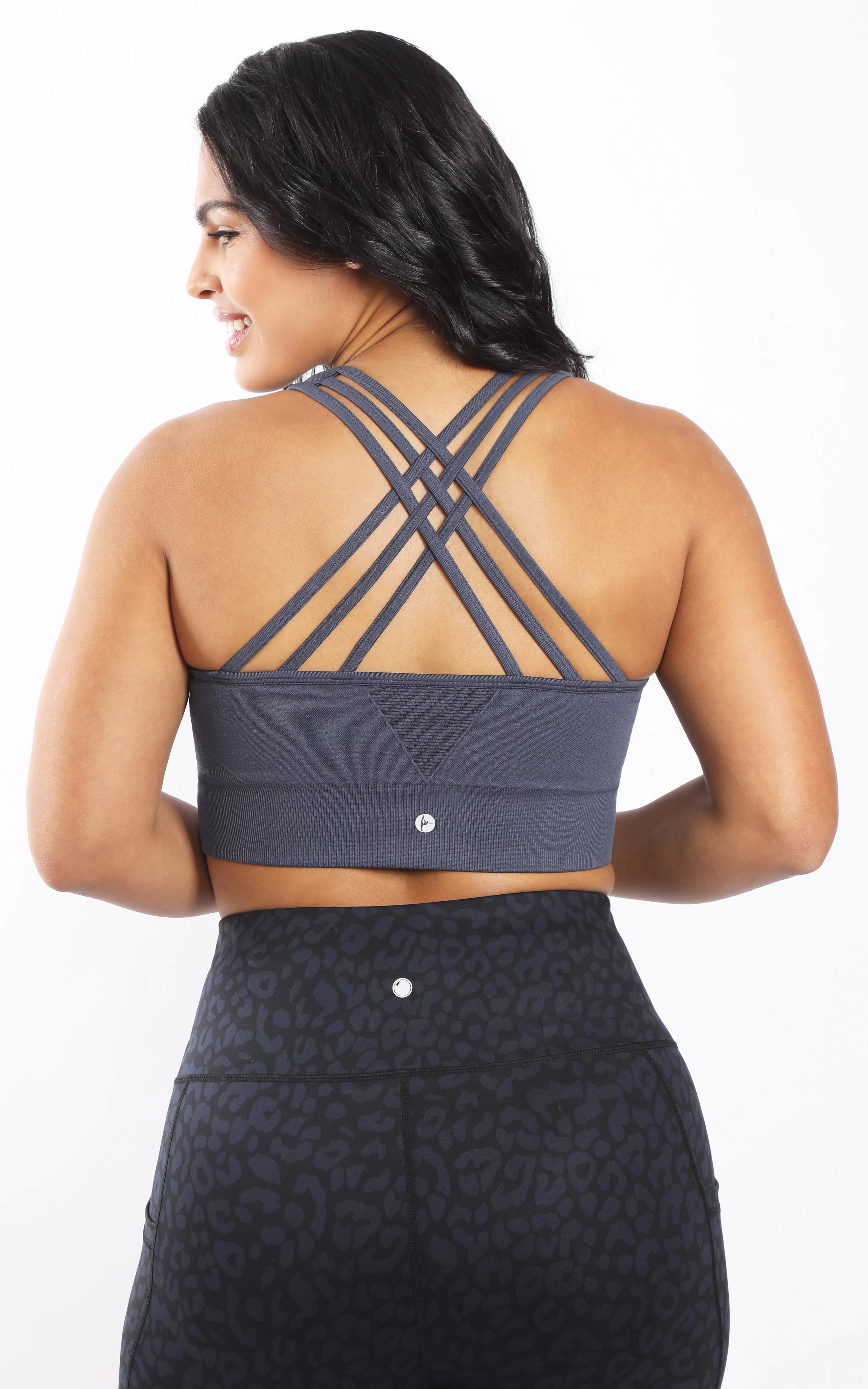 Plus Seamless Crisscross Back Sports Bra - Our Ocean Core Story sold by 90 Degree By Reflex product image thumbnail 3