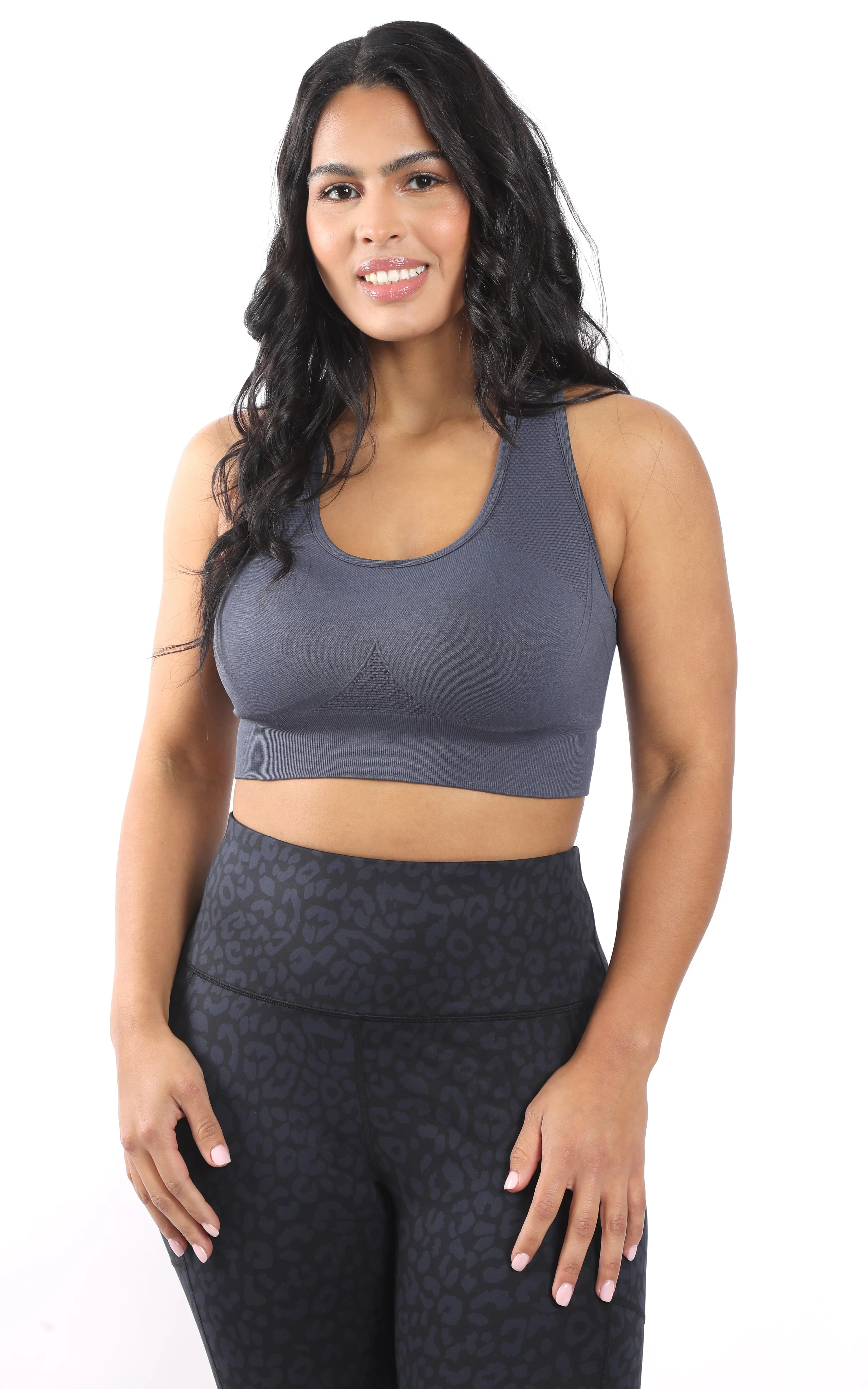 Plus Seamless Crisscross Back Sports Bra - Our Ocean Core Story sold by 90 Degree By Reflex
