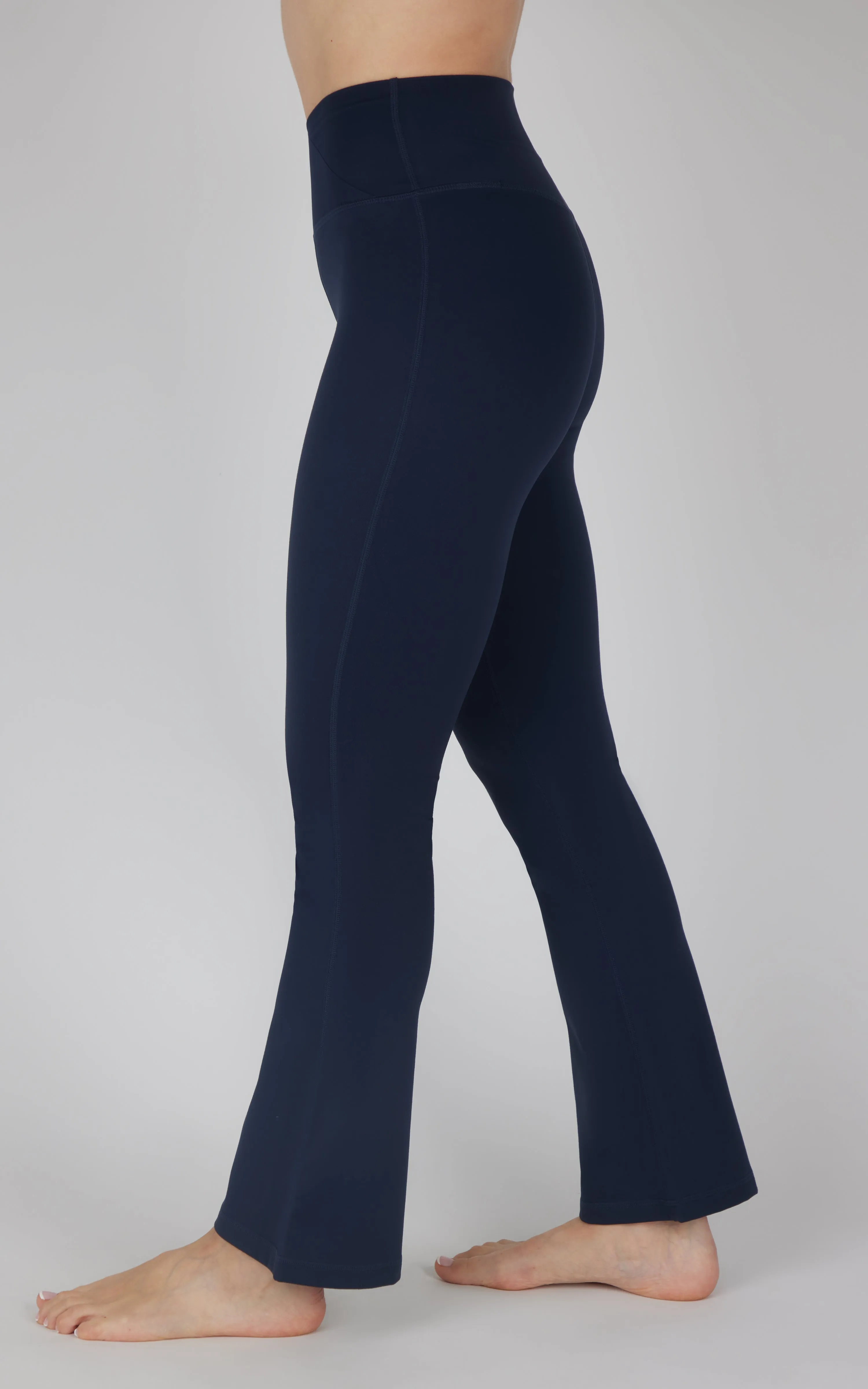 Ultra Lush Madison Elastic Free Crossover V-Back 7/8 Flared Pant - Our Ocean Core Story sold by 90 Degree By Reflex