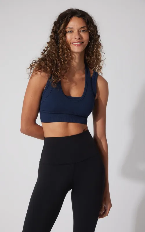 Seamless Ribbed Double Layer Bra - Our Ocean Core Story sold by 90 Degree By Reflex